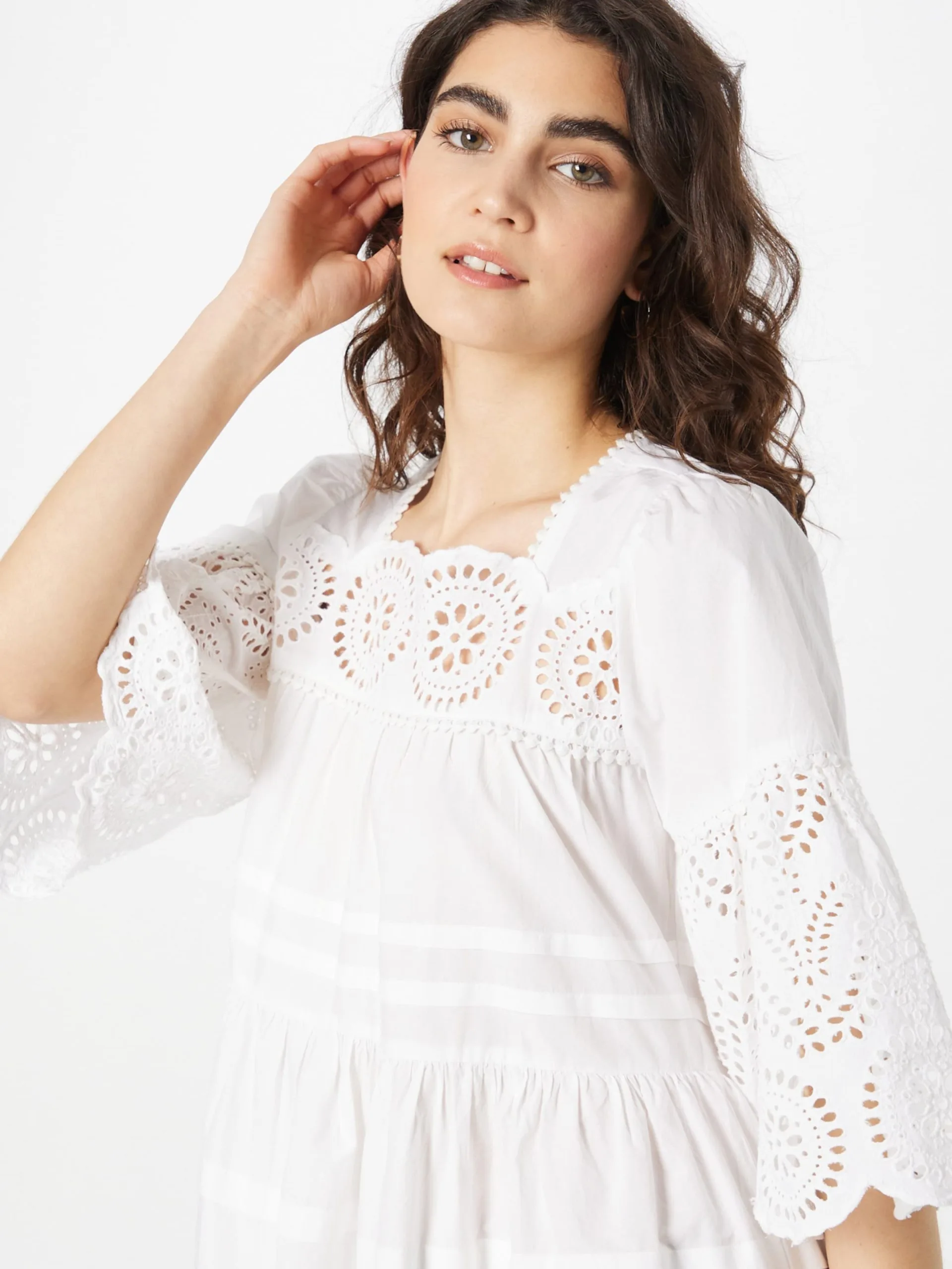 Mini Jurken Jurk Nicole Dames Wit 2 Mini Jurken Jurk Nicole Dames Wit - Afbeelding 2