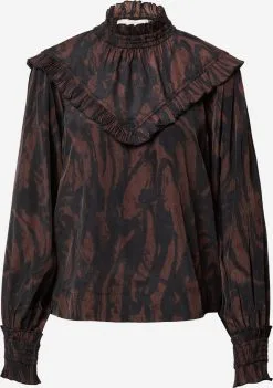 Moss Copenhagen Verkoop 14 Blouseshirts Blouse Dames Chocoladebruin