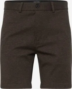 Chino Shorts Slimfit Chino Milano Heren Donkerbruin