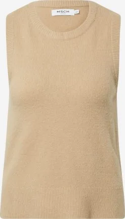 MOSS COPENHAGEN Fijngebreide Truien Trui Zenie Dames Sand
