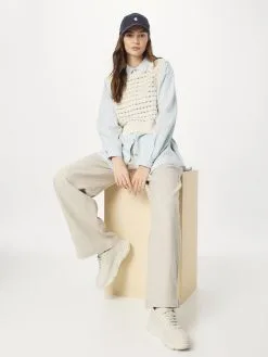 MOSS COPENHAGEN Overhemden Blouse Karima Ginia Dames Lichtblauw -Moss Copenhagen Verkoop 7be64b3e6afd7f3979adee496961b217