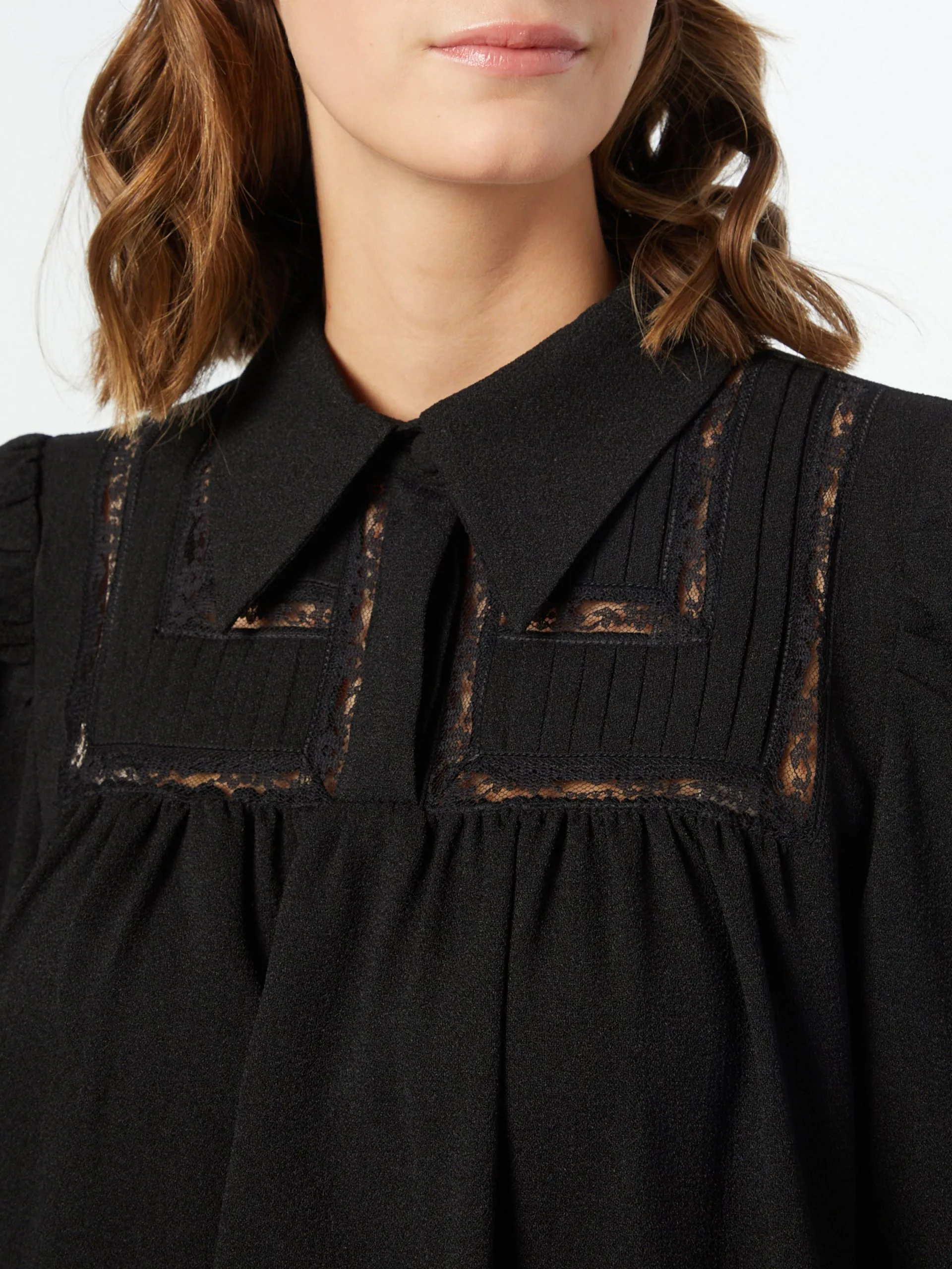 Kanten Blouses Blouse Melissa Dames Zwart 2 Kanten Blouses Blouse Melissa Dames Zwart - Afbeelding 2