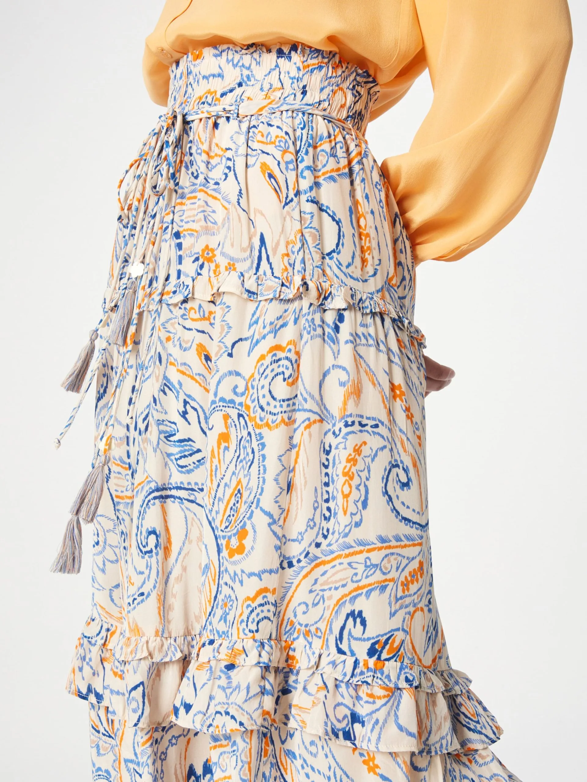 Maxi Rokken Rok Siem Dames Beige 2 Maxi Rokken Rok Siem Dames Beige - Afbeelding 2