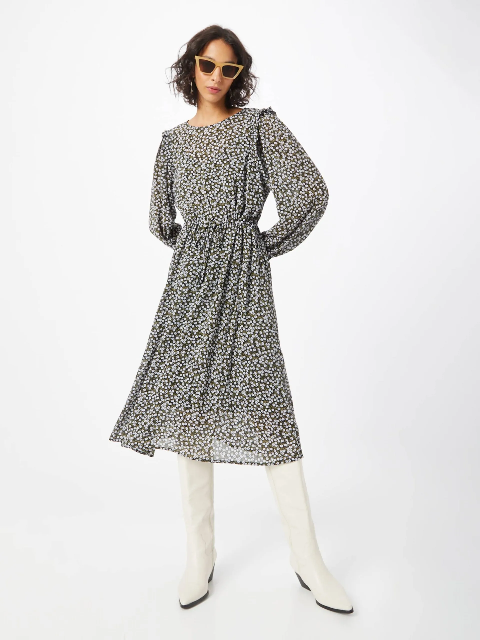 MOSS COPENHAGEN Midi Jurken Jurk Hibba Dames Nachtblauw 5 MOSS COPENHAGEN Midi Jurken Jurk Hibba Dames Nachtblauw - Afbeelding 5