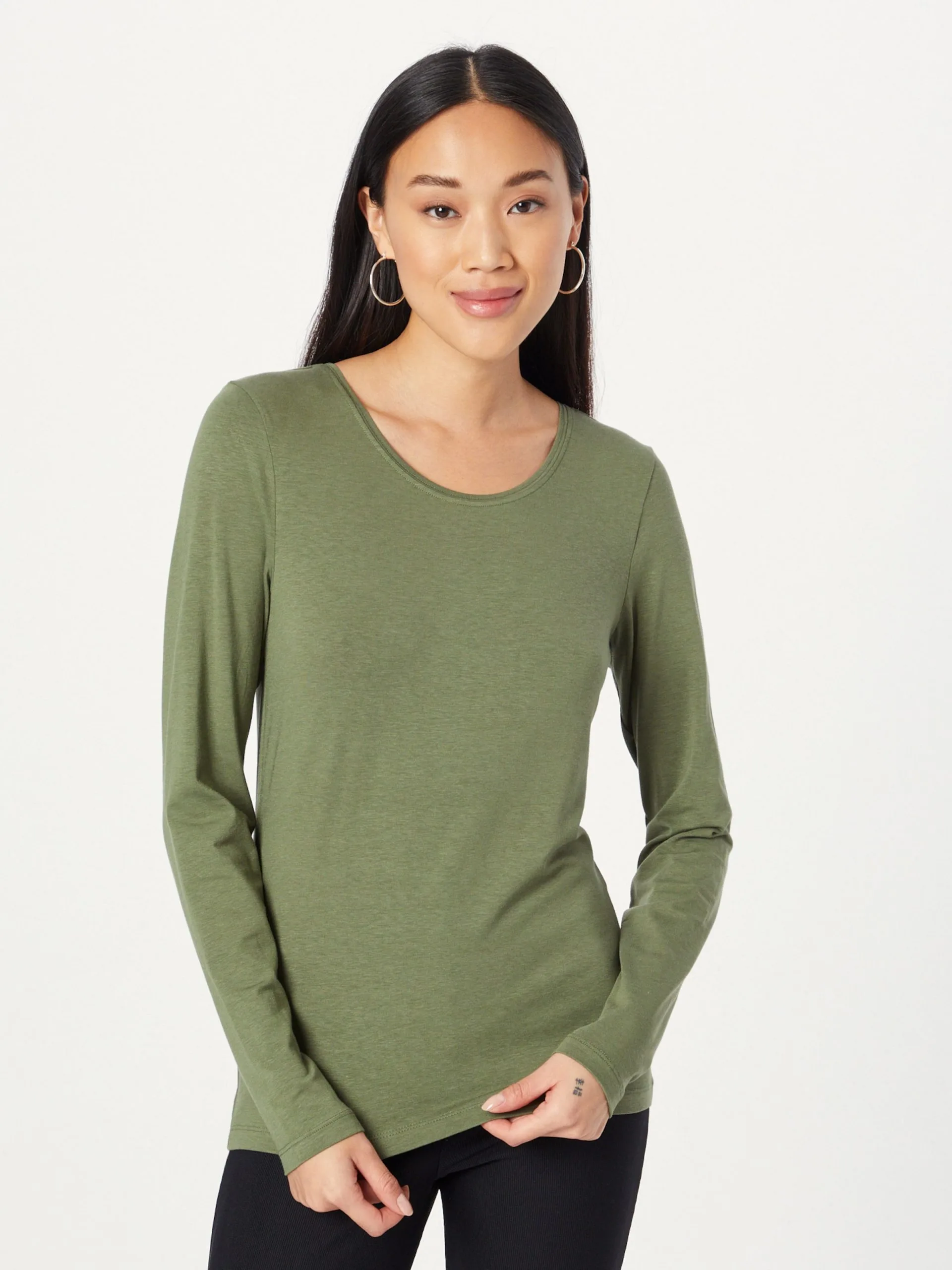 MOSS COPENHAGEN Longsleeves Shirt Dames Olijfgroen 3 MOSS COPENHAGEN Longsleeves Shirt Dames Olijfgroen - Afbeelding 3