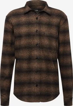 Casual Overhemden Comfort Fit Overhemd Moulin Heren Bruin / Zwart