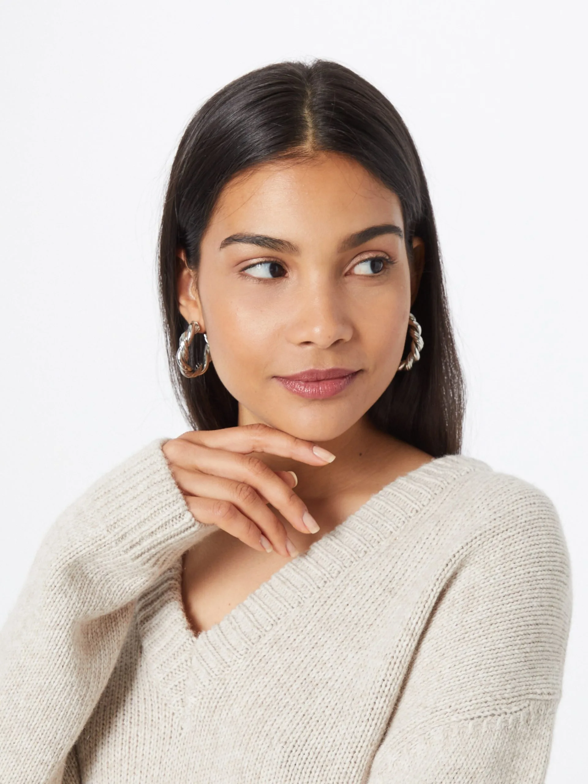 Fijngebreide Truien Trui Kevi Dames Taupe 2 Fijngebreide Truien Trui Kevi Dames Taupe - Afbeelding 2