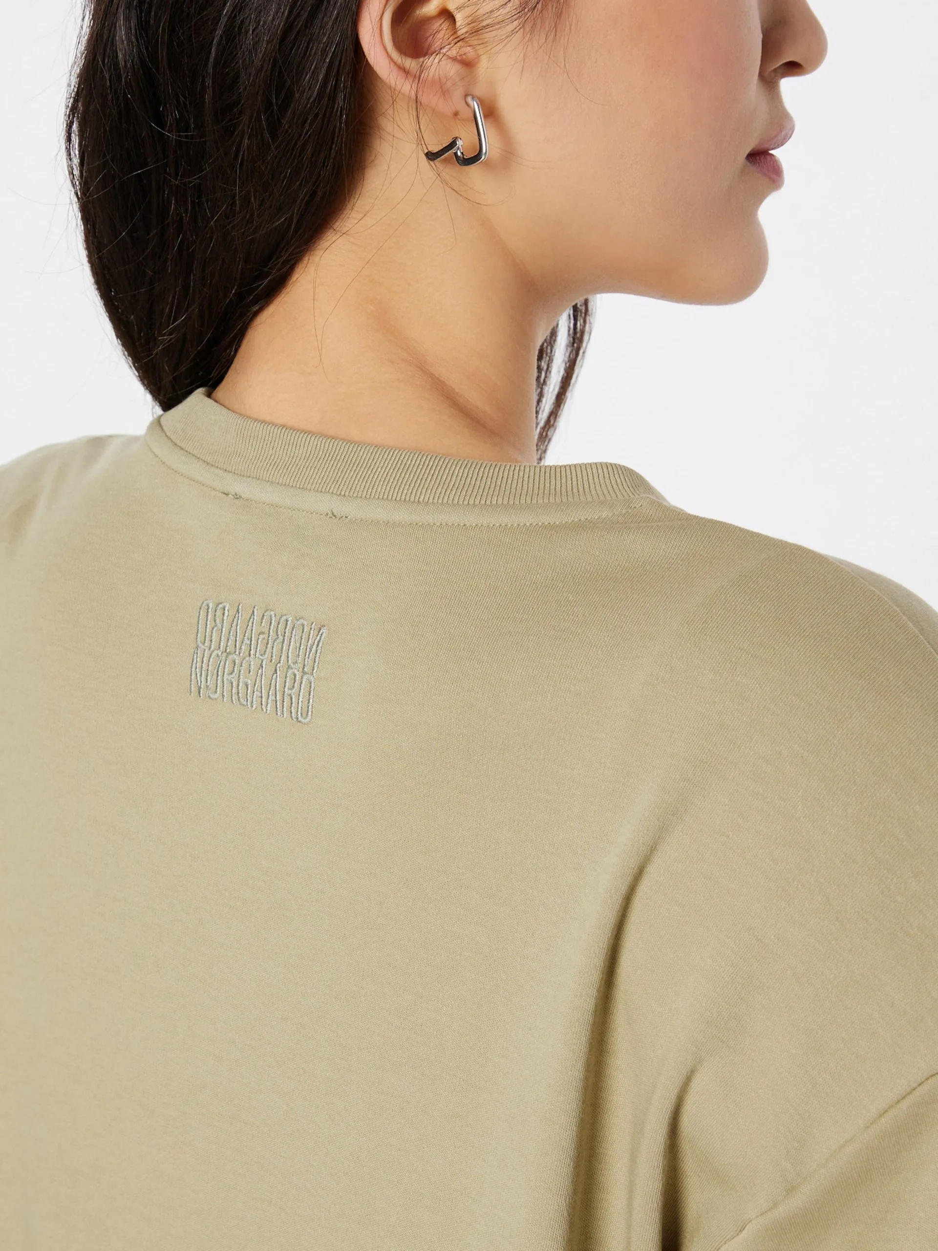 Jerseyjurken Jurk Vika Dames Kaki 2 Jerseyjurken Jurk Vika Dames Kaki - Afbeelding 2