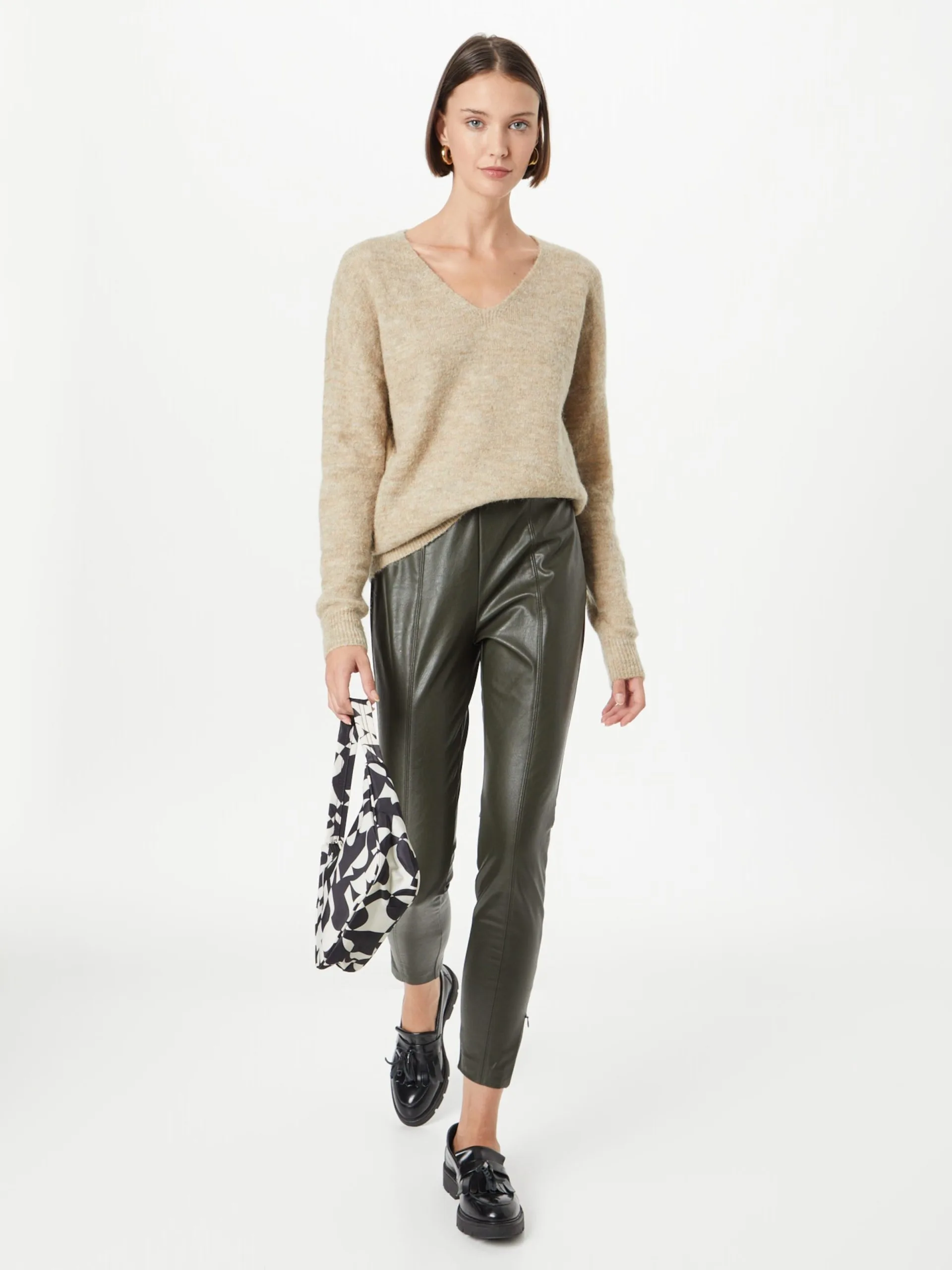 MOSS COPENHAGEN Fijngebreide Truien Trui Dames Beige Gemêleerd 5 MOSS COPENHAGEN Fijngebreide Truien Trui Dames Beige Gemêleerd - Afbeelding 5