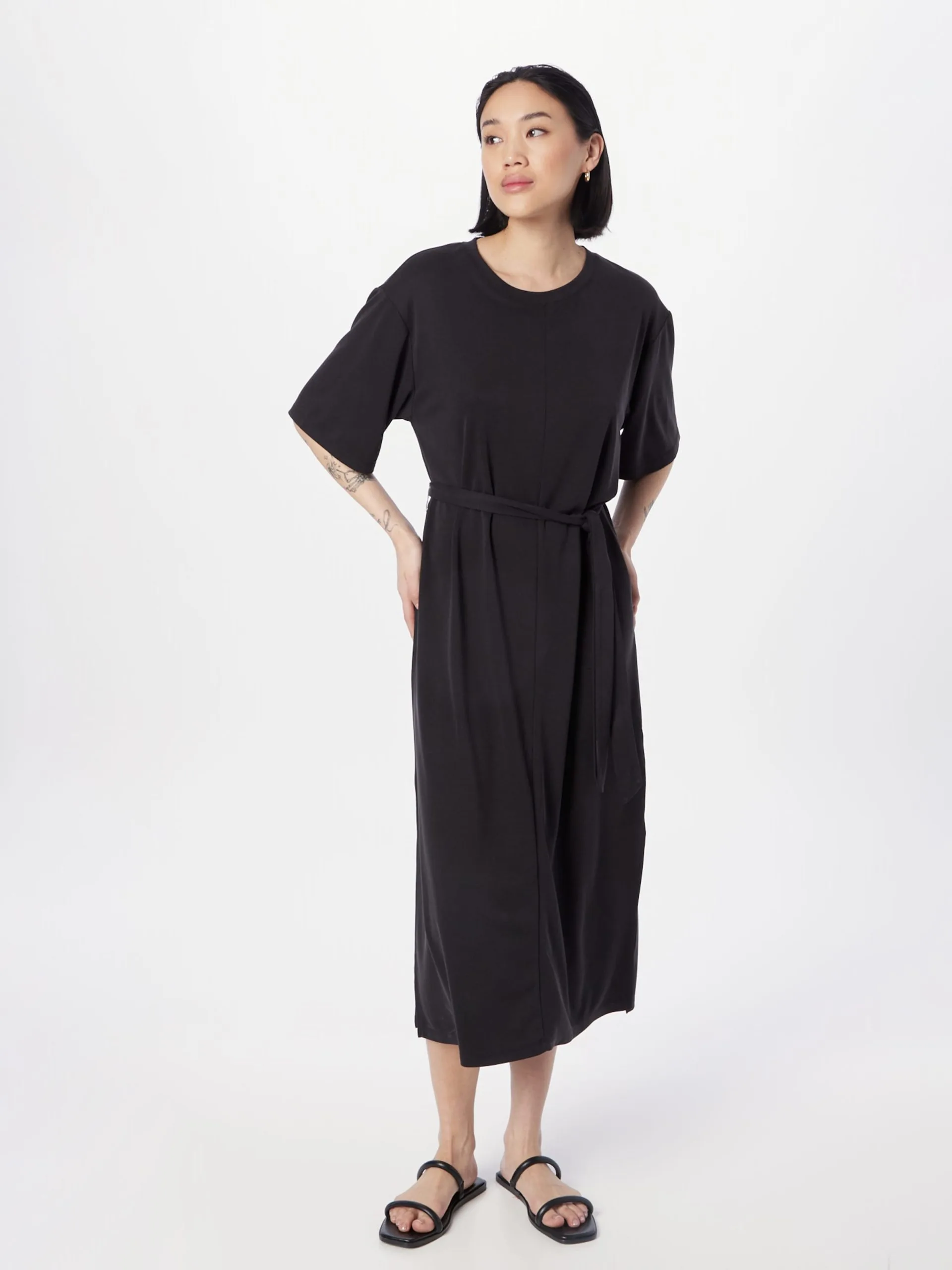 MOSS COPENHAGEN Maxi Jurken Jurk Deanie Lynette Dames Zwart 3 MOSS COPENHAGEN Maxi Jurken Jurk Deanie Lynette Dames Zwart - Afbeelding 3