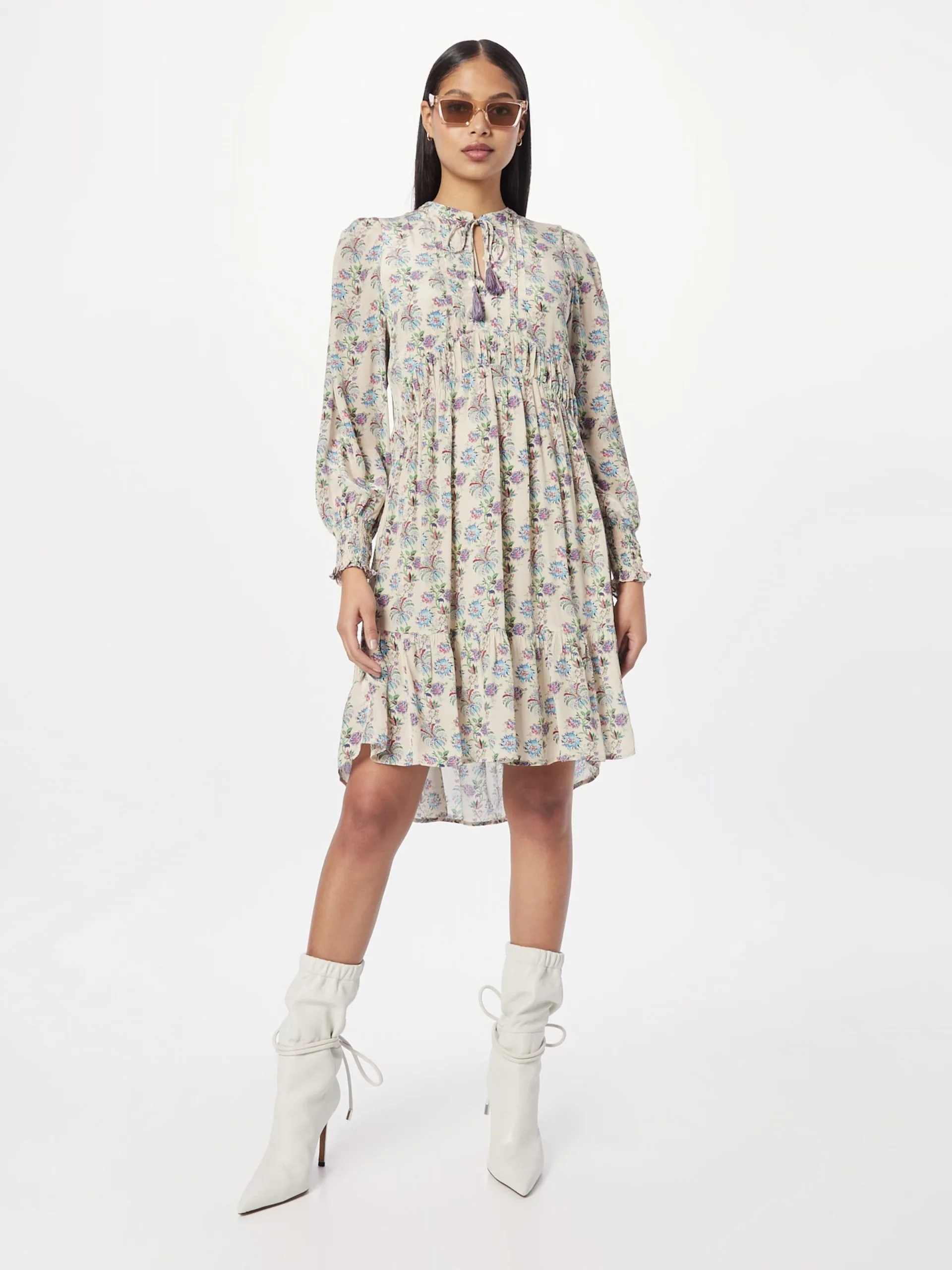 Blousejurken Blousejurk Dasha Dames Beige 5 Blousejurken Blousejurk Dasha Dames Beige - Afbeelding 5