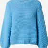 MOSS COPENHAGEN Basic Truien Trui Dames Lichtblauw