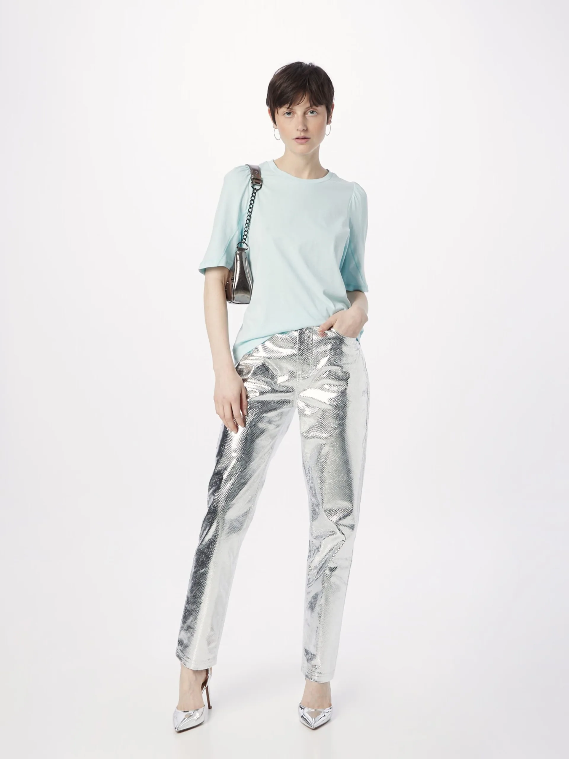 MOSS COPENHAGEN T-shirts Shirt Tiffa Dames Lichtblauw 5 MOSS COPENHAGEN T-shirts Shirt Tiffa Dames Lichtblauw - Afbeelding 5