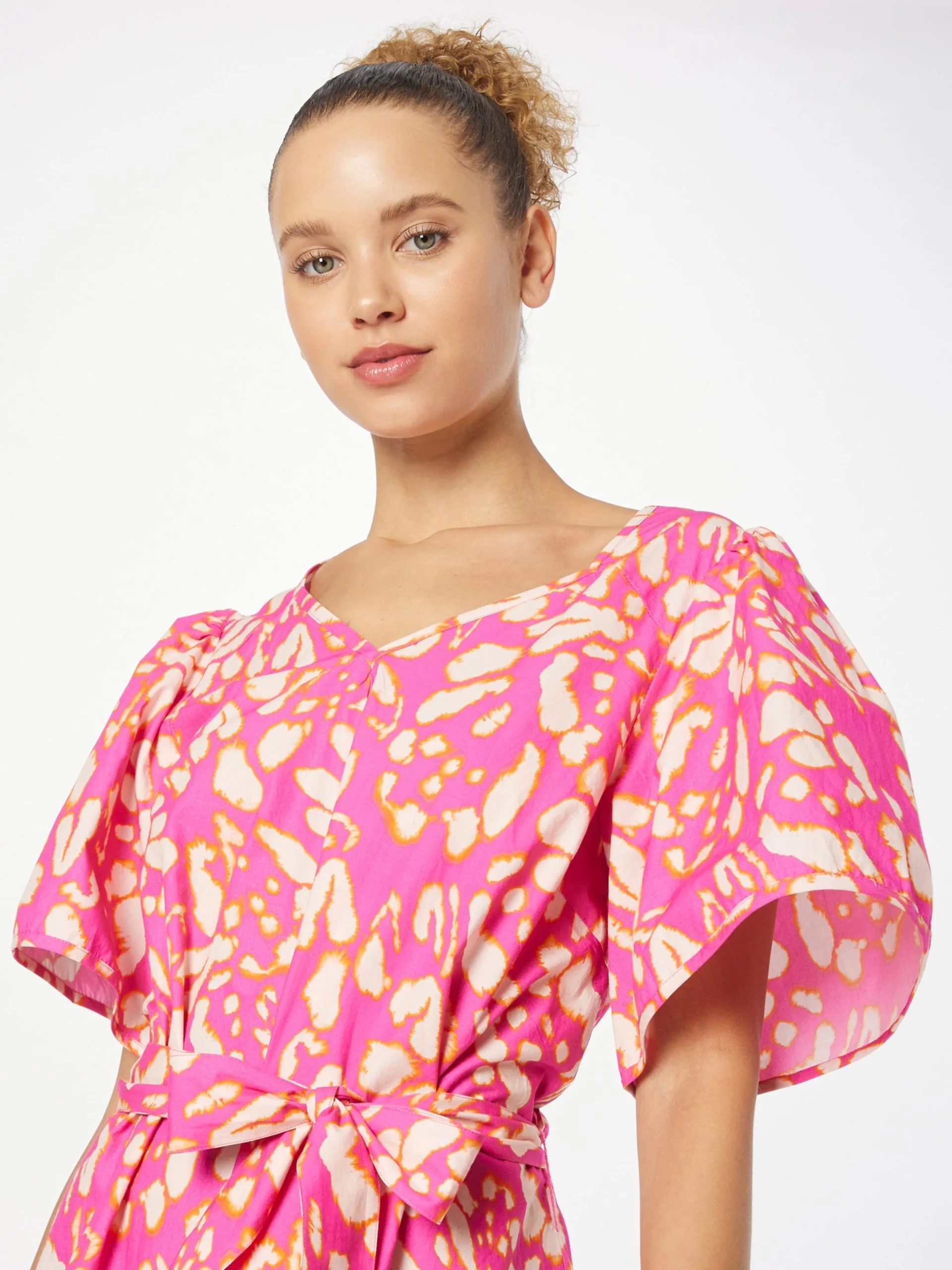 Midi Jurken Jurk Desiree Dames Pink 2 Midi Jurken Jurk Desiree Dames Pink - Afbeelding 2