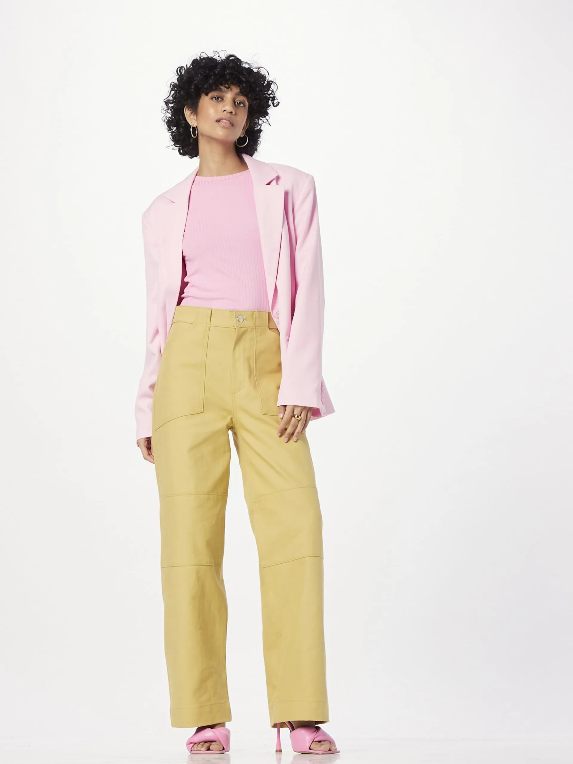 Pantalons Loosefit Broek Dames Camel 5 Pantalons Loosefit Broek Dames Camel - Afbeelding 5