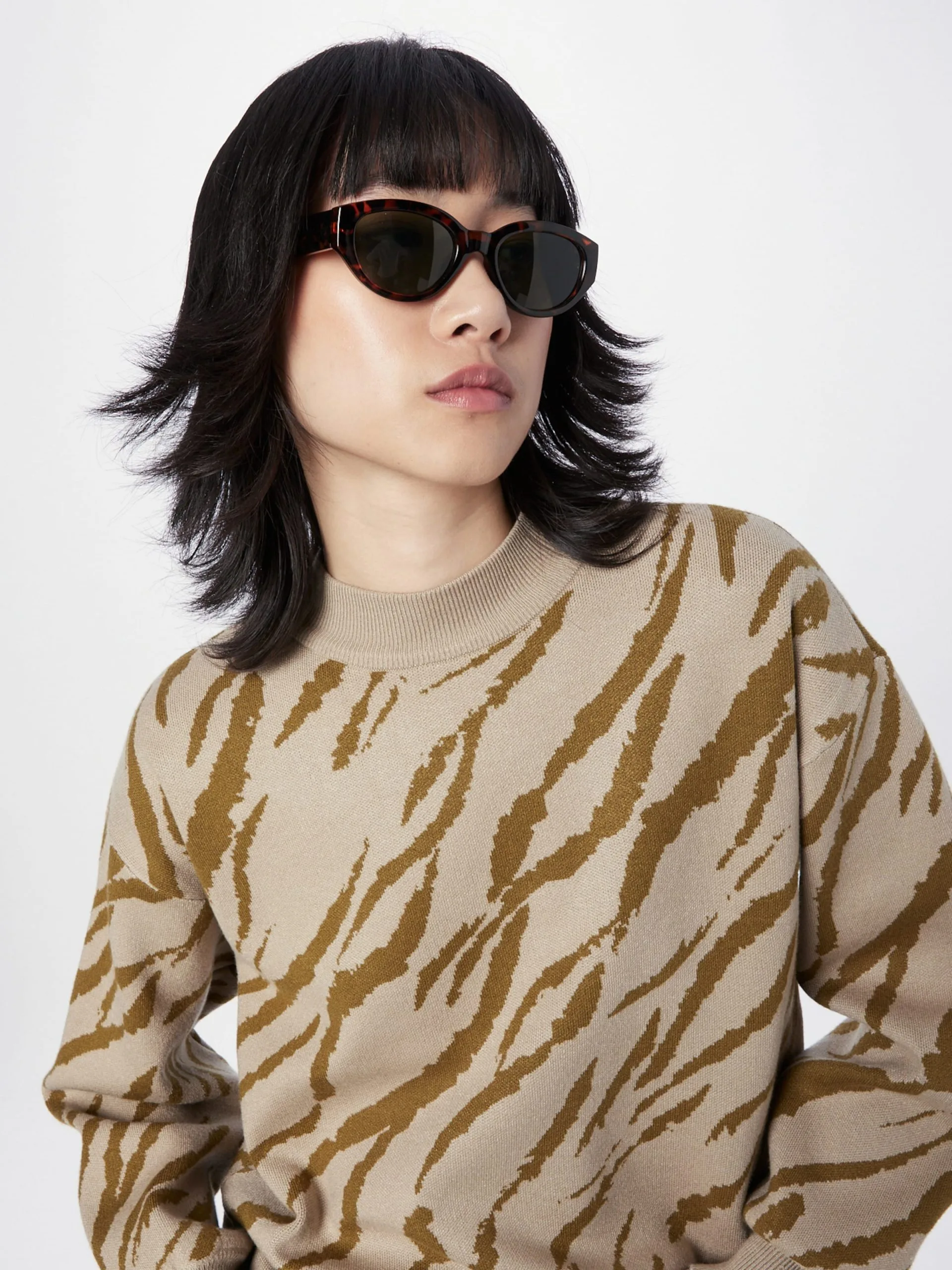 MOSS COPENHAGEN Fijngebreide Truien Trui Dames Grijs 2 MOSS COPENHAGEN Fijngebreide Truien Trui Dames Grijs - Afbeelding 2