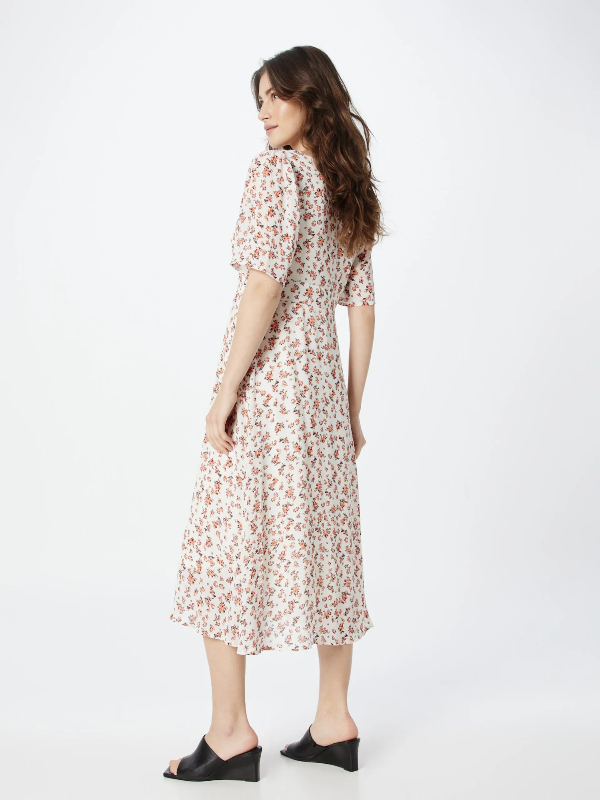 MOSS COPENHAGEN Blousejurken Blousejurk Neomina Rikkelie Dames Wit 4 MOSS COPENHAGEN Blousejurken Blousejurk Neomina Rikkelie Dames Wit - Afbeelding 4