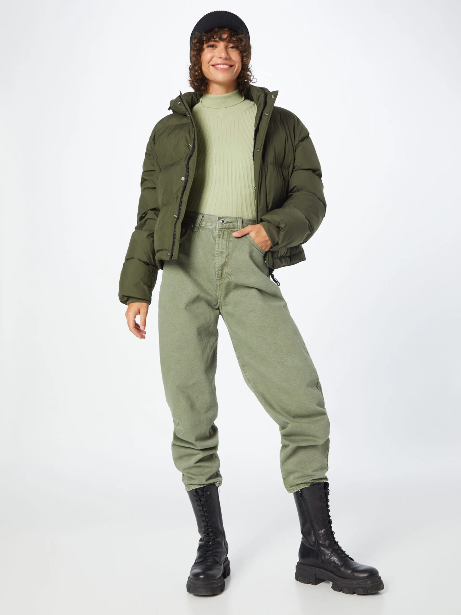 Tussenjassen Tussenjas Jojo Dames Kaki 5 Tussenjassen Tussenjas Jojo Dames Kaki - Afbeelding 5