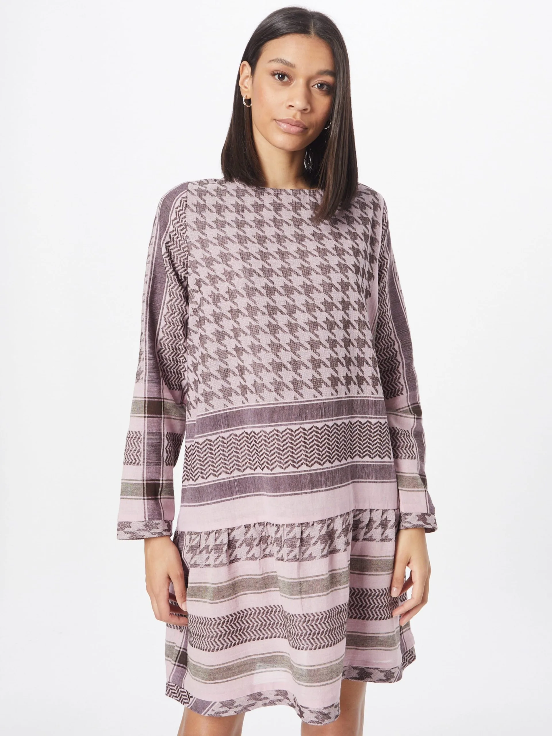 Mini Jurken Jurk Gina Dames Aubergine / Lichtlila 3 Mini Jurken Jurk Gina Dames Aubergine / Lichtlila - Afbeelding 3