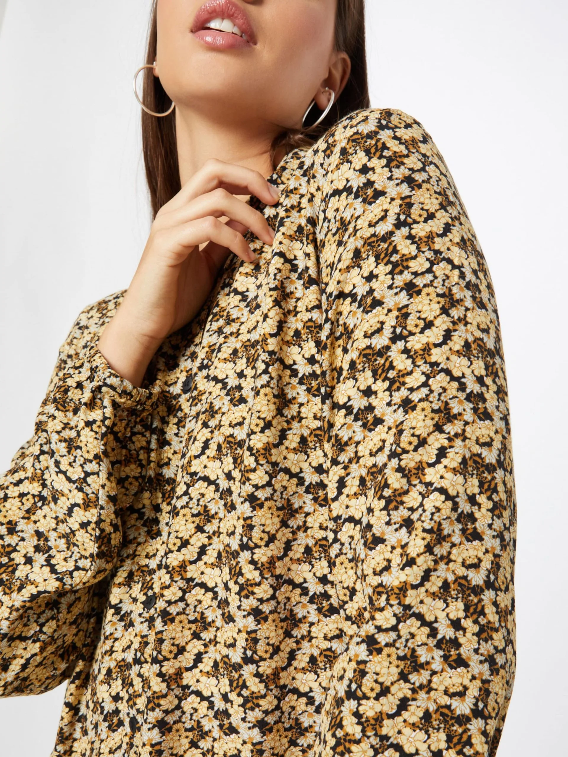 MOSS COPENHAGEN Blousejurken Blousejurk Wilda Morocco Dames Mosterd / Pasteelgeel 2 MOSS COPENHAGEN Blousejurken Blousejurk Wilda Morocco Dames Mosterd / Pasteelgeel - Afbeelding 2