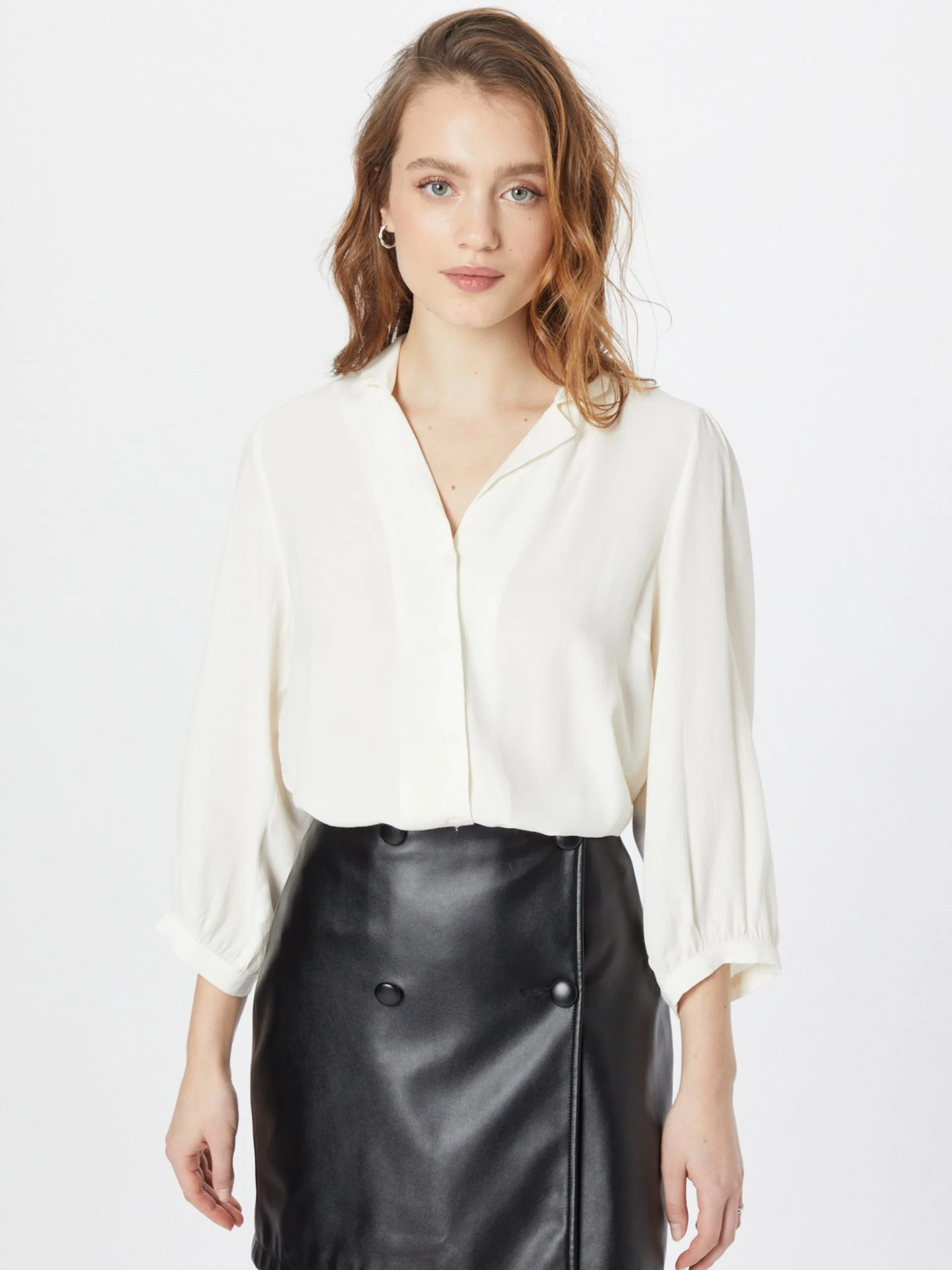 MOSS COPENHAGEN Blouses Met Korte Mouw Blouse Galiena Dames Crème 3 MOSS COPENHAGEN Blouses Met Korte Mouw Blouse Galiena Dames Crème - Afbeelding 3