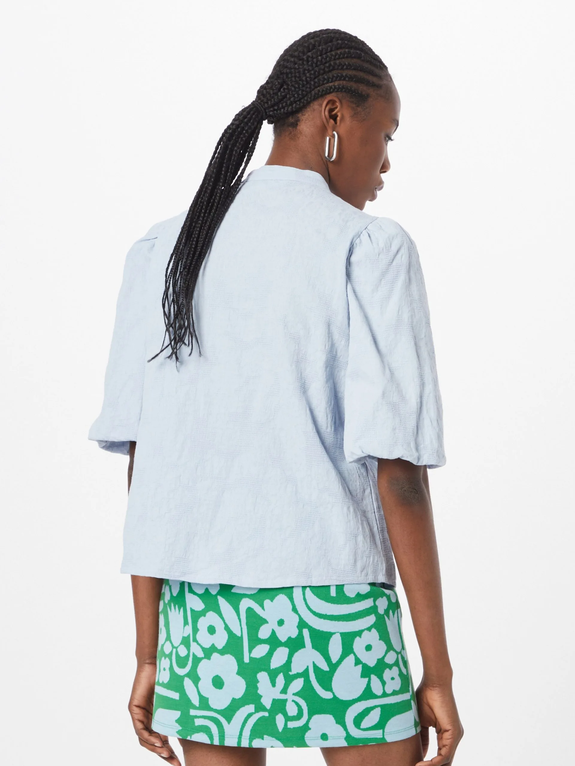 MOSS COPENHAGEN Blouses Met Korte Mouw Blouse Diala Dames Pastelblauw 4 MOSS COPENHAGEN Blouses Met Korte Mouw Blouse Diala Dames Pastelblauw - Afbeelding 4