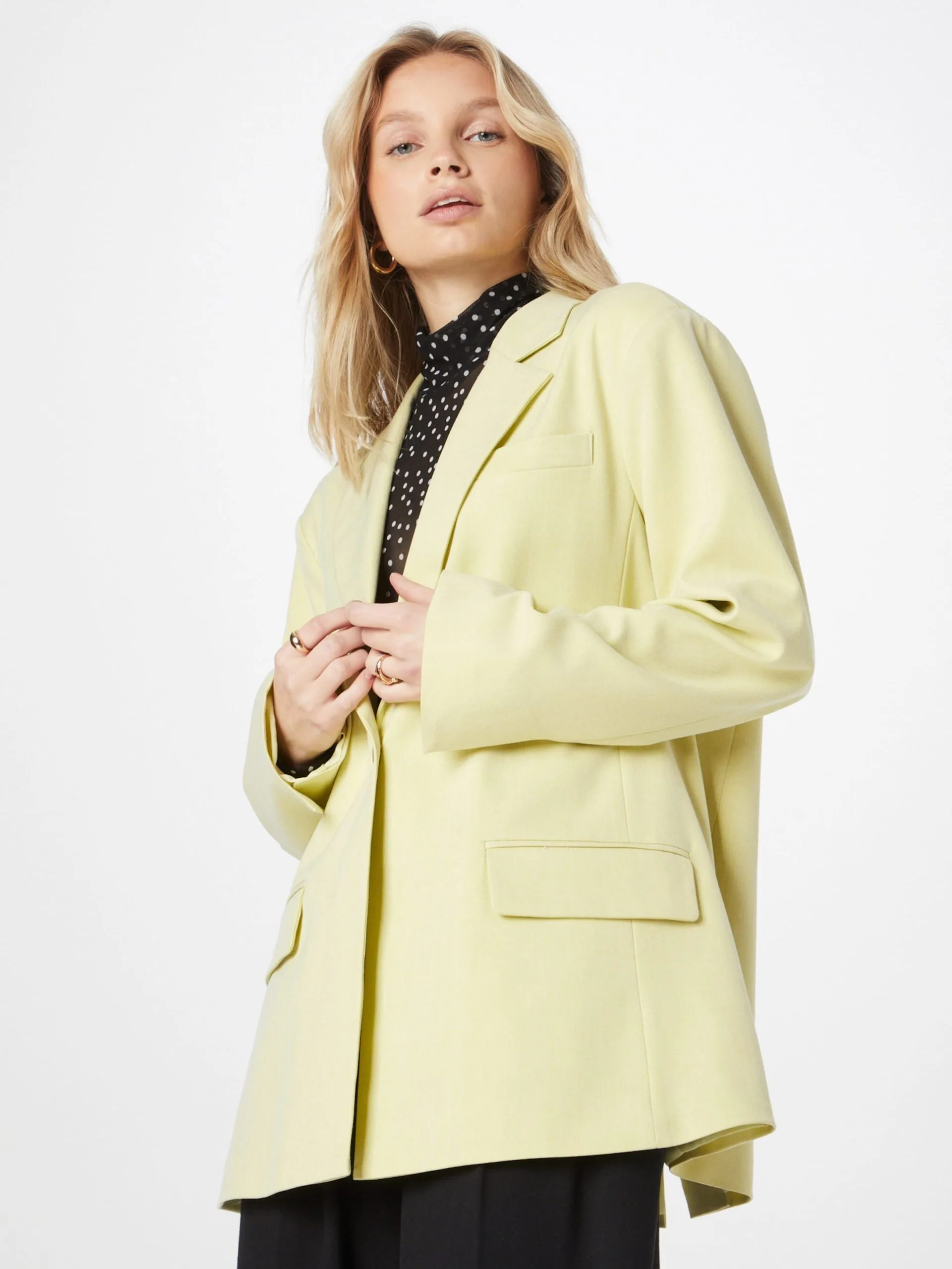 MOSS COPENHAGEN Klassieke Blazers Blazers Dames Lichtgeel 3 MOSS COPENHAGEN Klassieke Blazers Blazers Dames Lichtgeel - Afbeelding 3