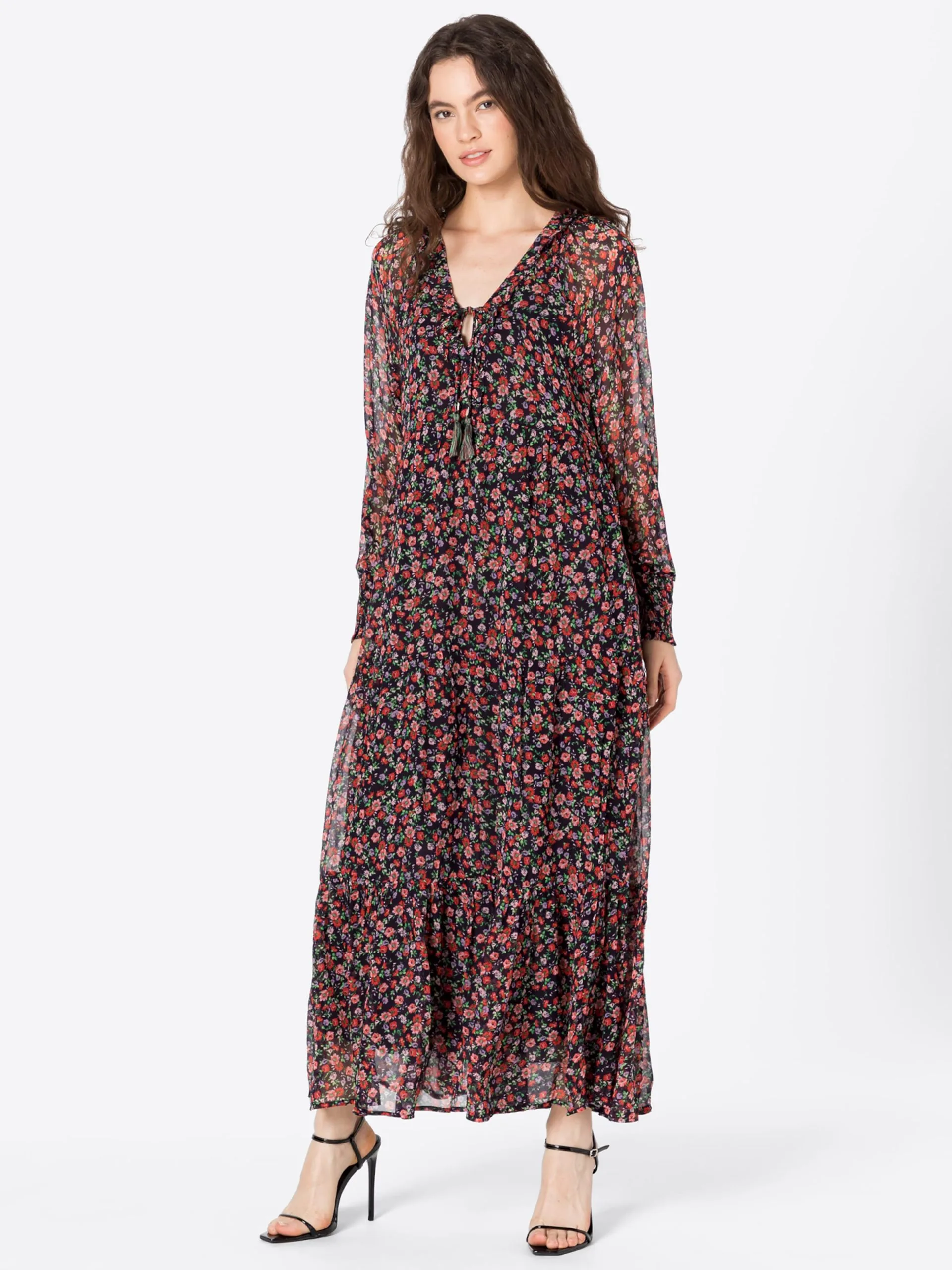 Maxi Jurken Jurk Elena Dames Rood 3 Maxi Jurken Jurk Elena Dames Rood - Afbeelding 3