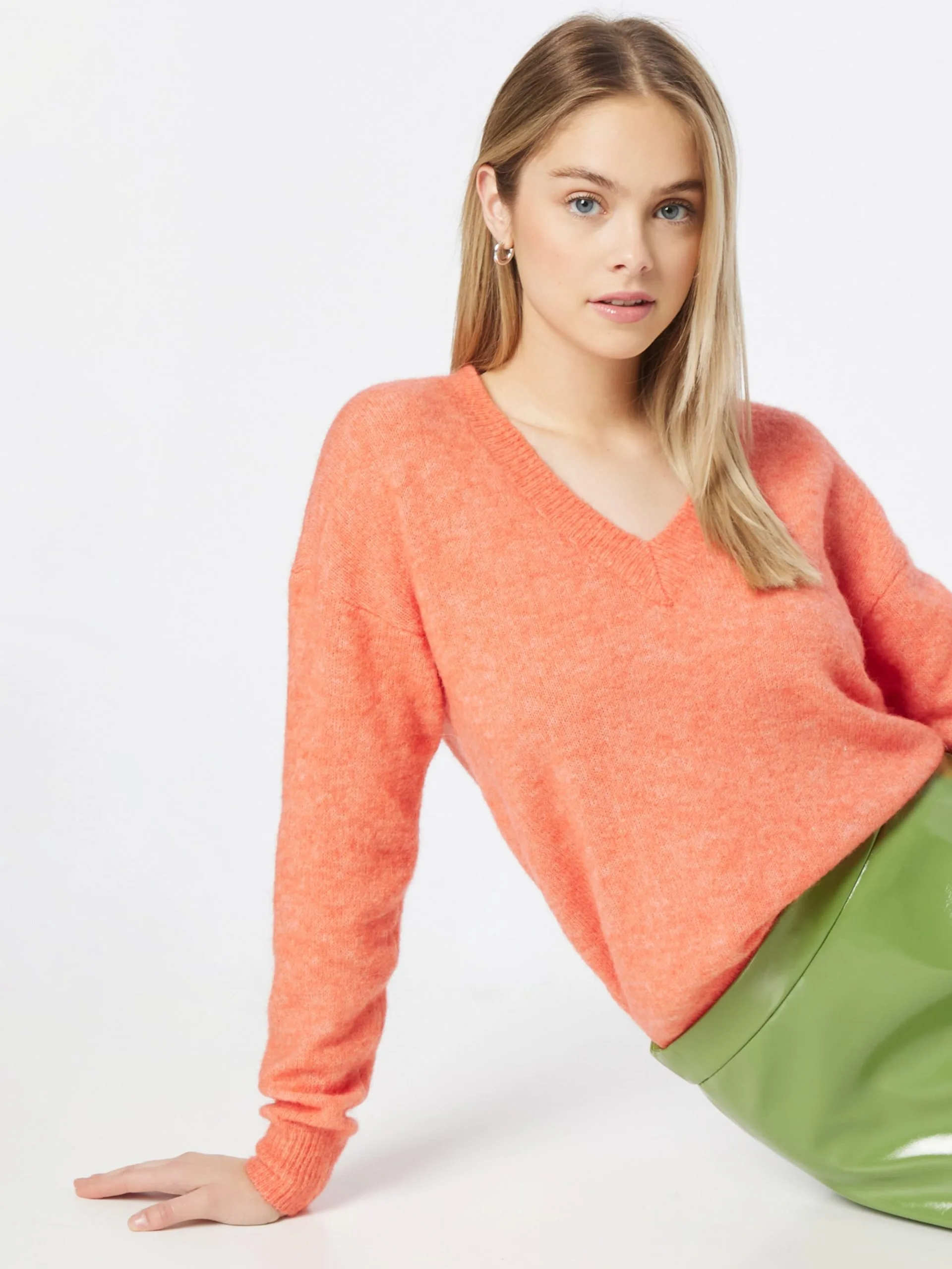 MOSS COPENHAGEN Fijngebreide Truien Trui Lisa Hope Dames Oranje 2 MOSS COPENHAGEN Fijngebreide Truien Trui Lisa Hope Dames Oranje - Afbeelding 2