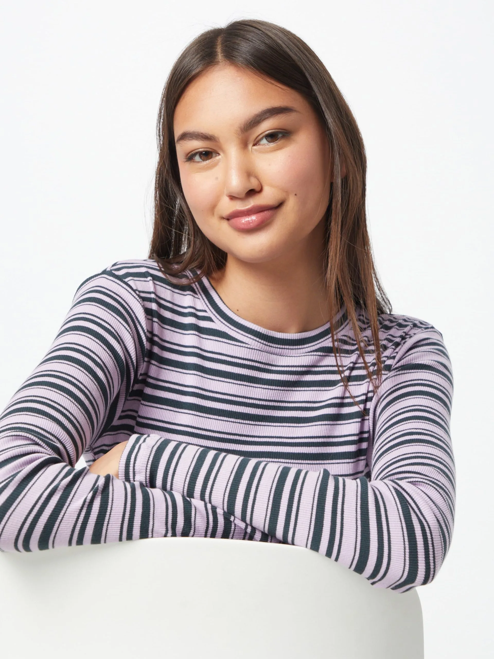 Longsleeves Shirt Dames Pastellila 2 Longsleeves Shirt Dames Pastellila - Afbeelding 2