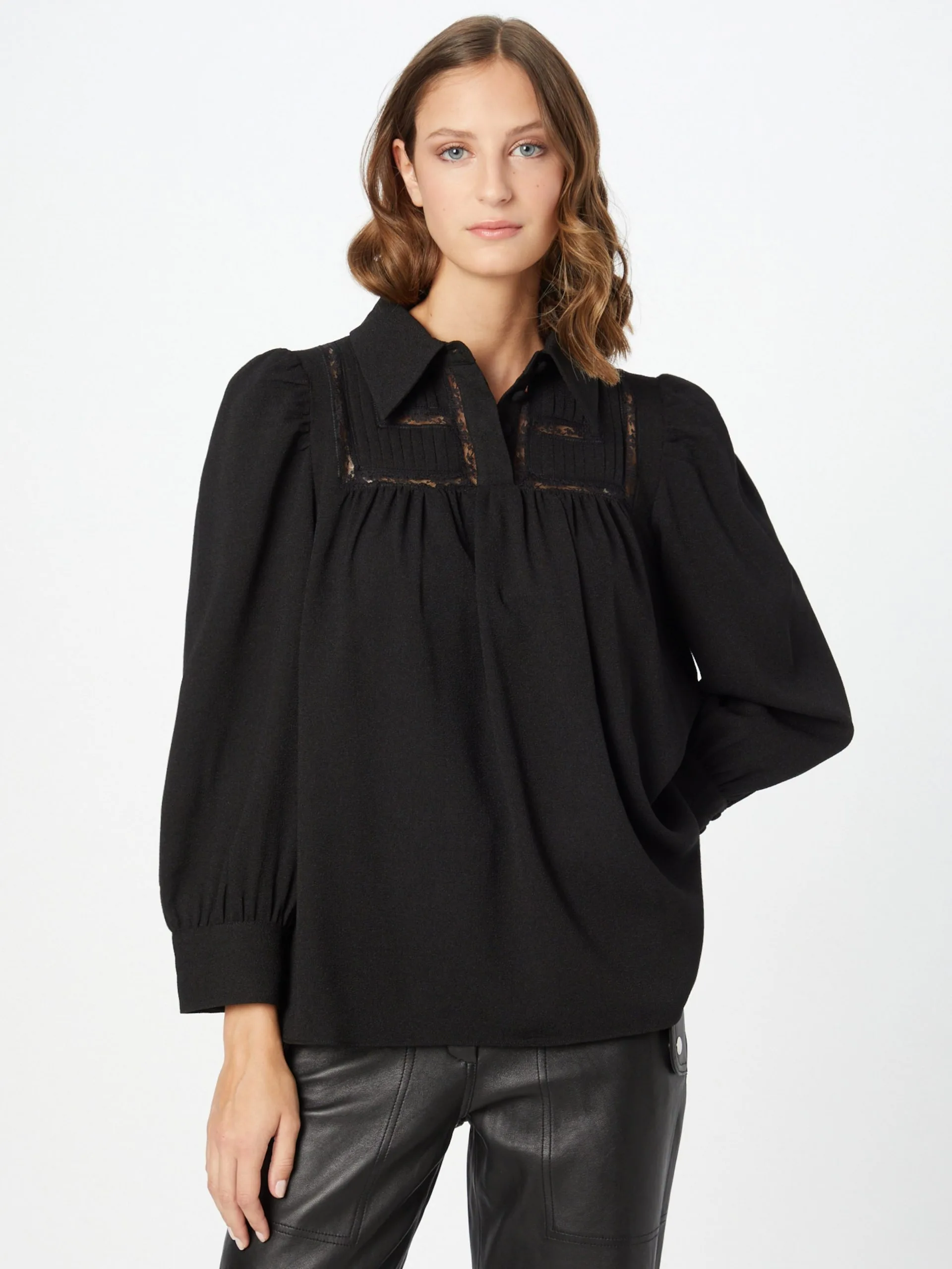 Kanten Blouses Blouse Melissa Dames Zwart 3 Kanten Blouses Blouse Melissa Dames Zwart - Afbeelding 3