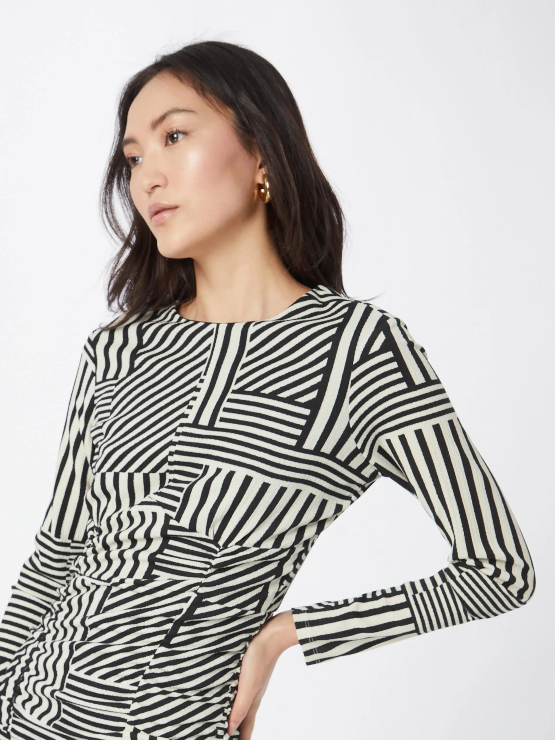 Mini Jurken Jurk Pollux Amelia Dames Zwart / Wit 2 Mini Jurken Jurk Pollux Amelia Dames Zwart / Wit - Afbeelding 2