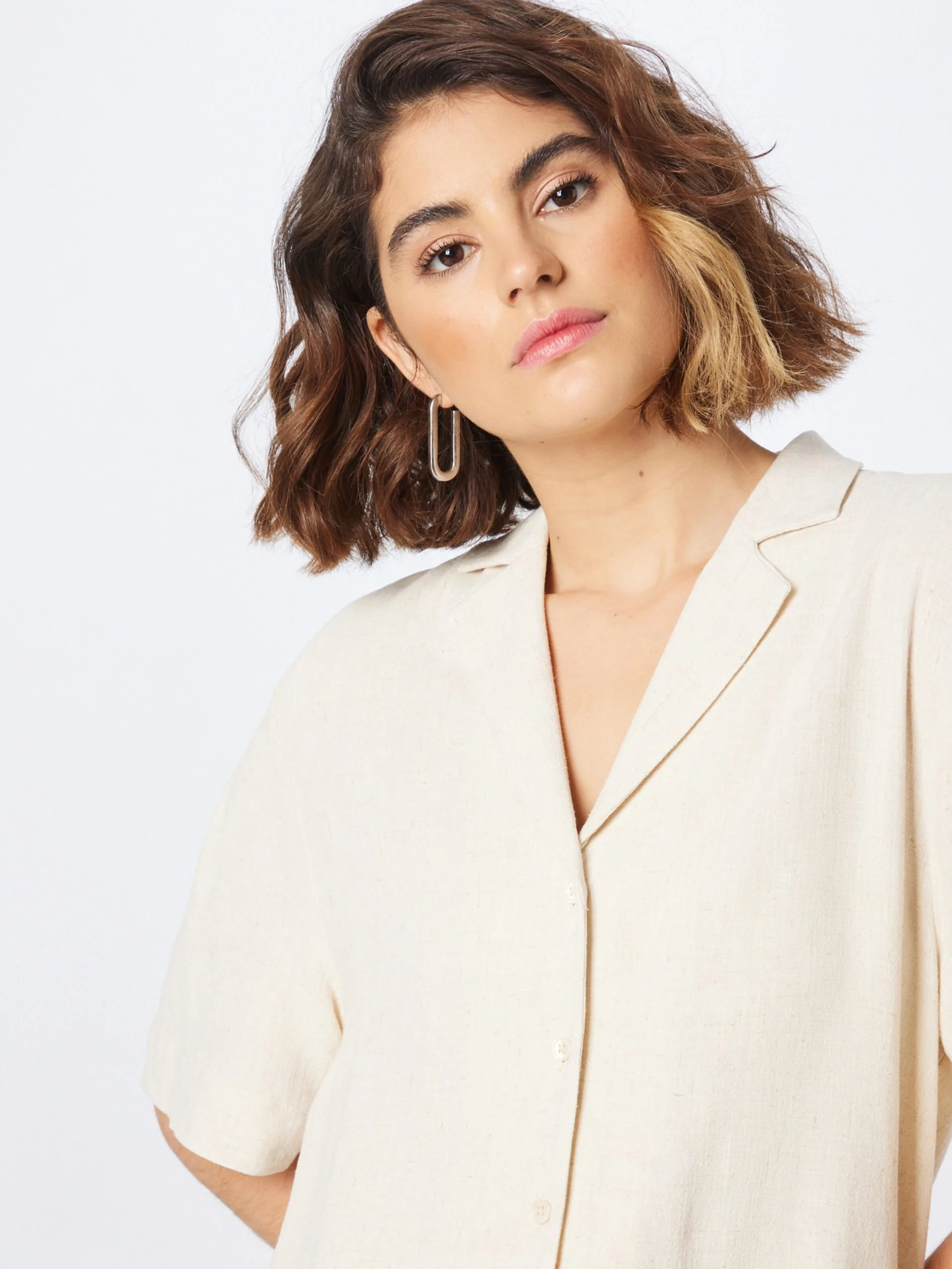 MOSS COPENHAGEN Blouses Met Korte Mouw Blouse Idetta Dames Beige 2 MOSS COPENHAGEN Blouses Met Korte Mouw Blouse Idetta Dames Beige - Afbeelding 2