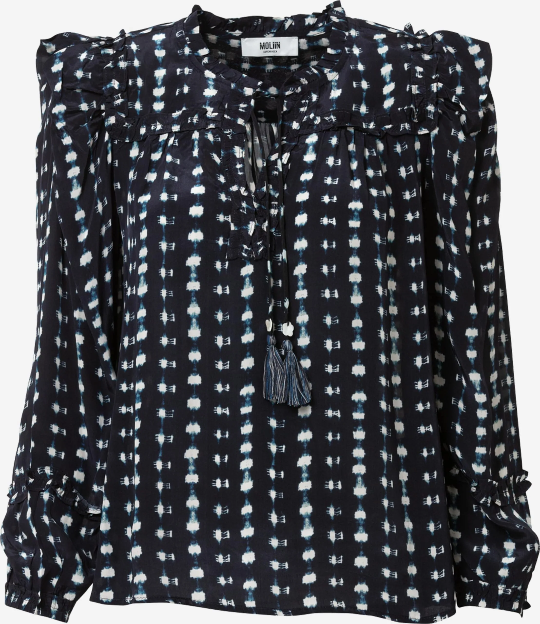 Blouseshirts Blouse Dames Navy / Lichtblauw 1 Blouseshirts Blouse Dames Navy / Lichtblauw
