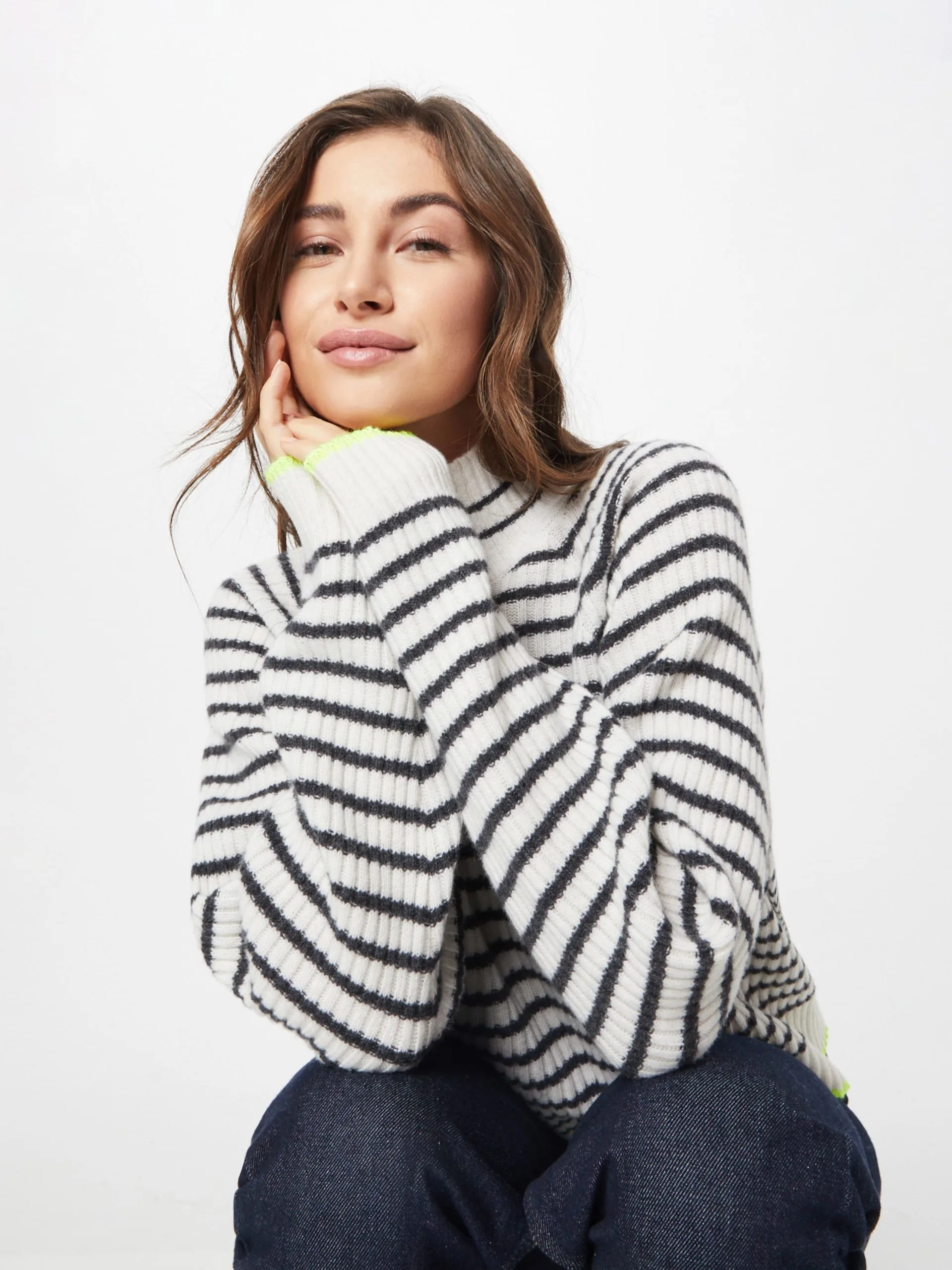 Fijngebreide Truien Trui Dames Wit 2 Fijngebreide Truien Trui Dames Wit - Afbeelding 2