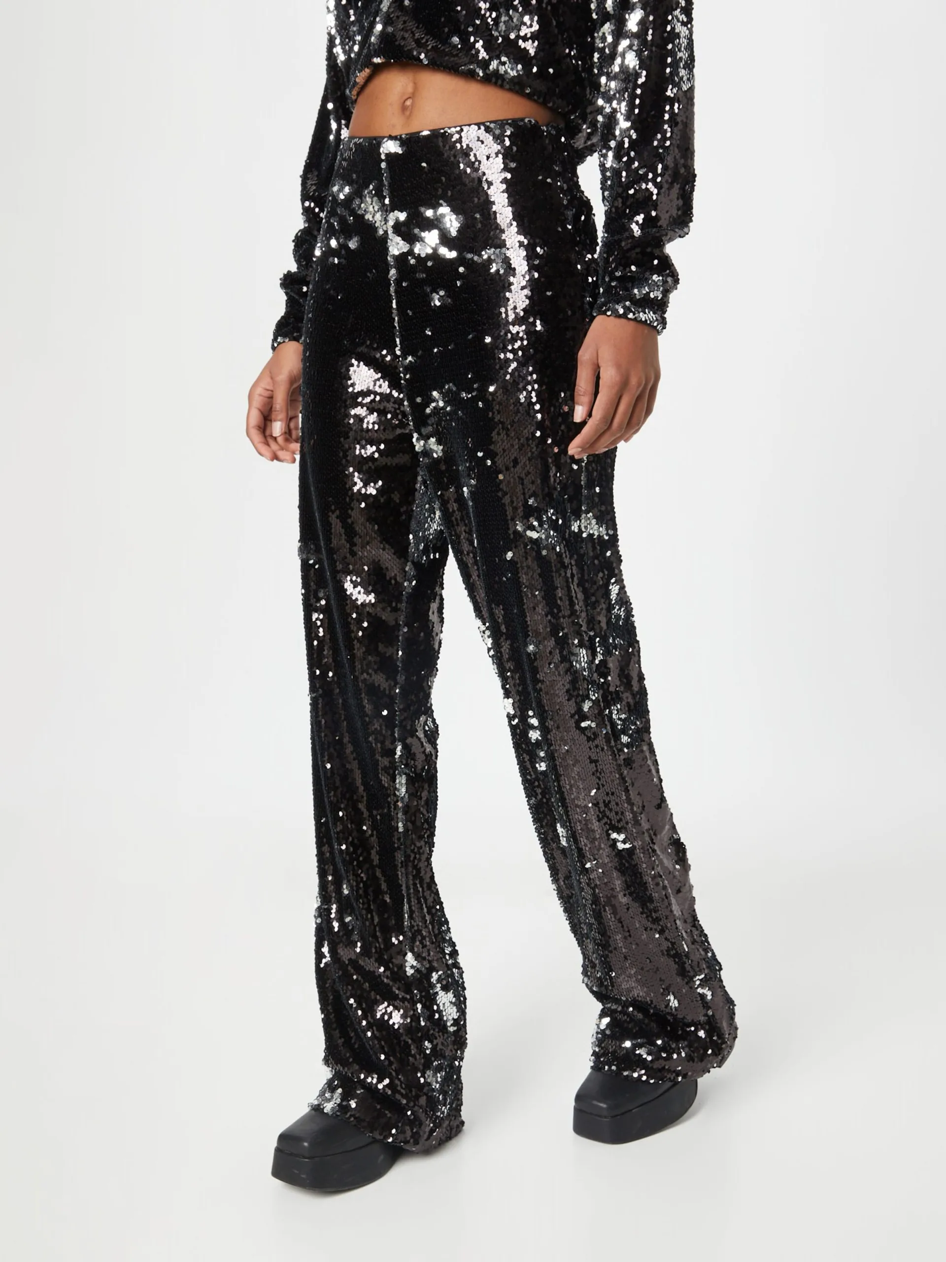 Pantalons Wide Leg Broek Penelope Dames Zwart 3 Pantalons Wide Leg Broek Penelope Dames Zwart - Afbeelding 3