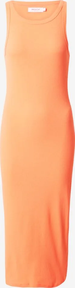 MOSS COPENHAGEN Midi Jurken Jurk Rasmia Dames Oranje