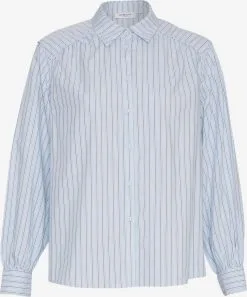 MOSS COPENHAGEN Overhemden Blouse Dorothy Dames Lichtblauw