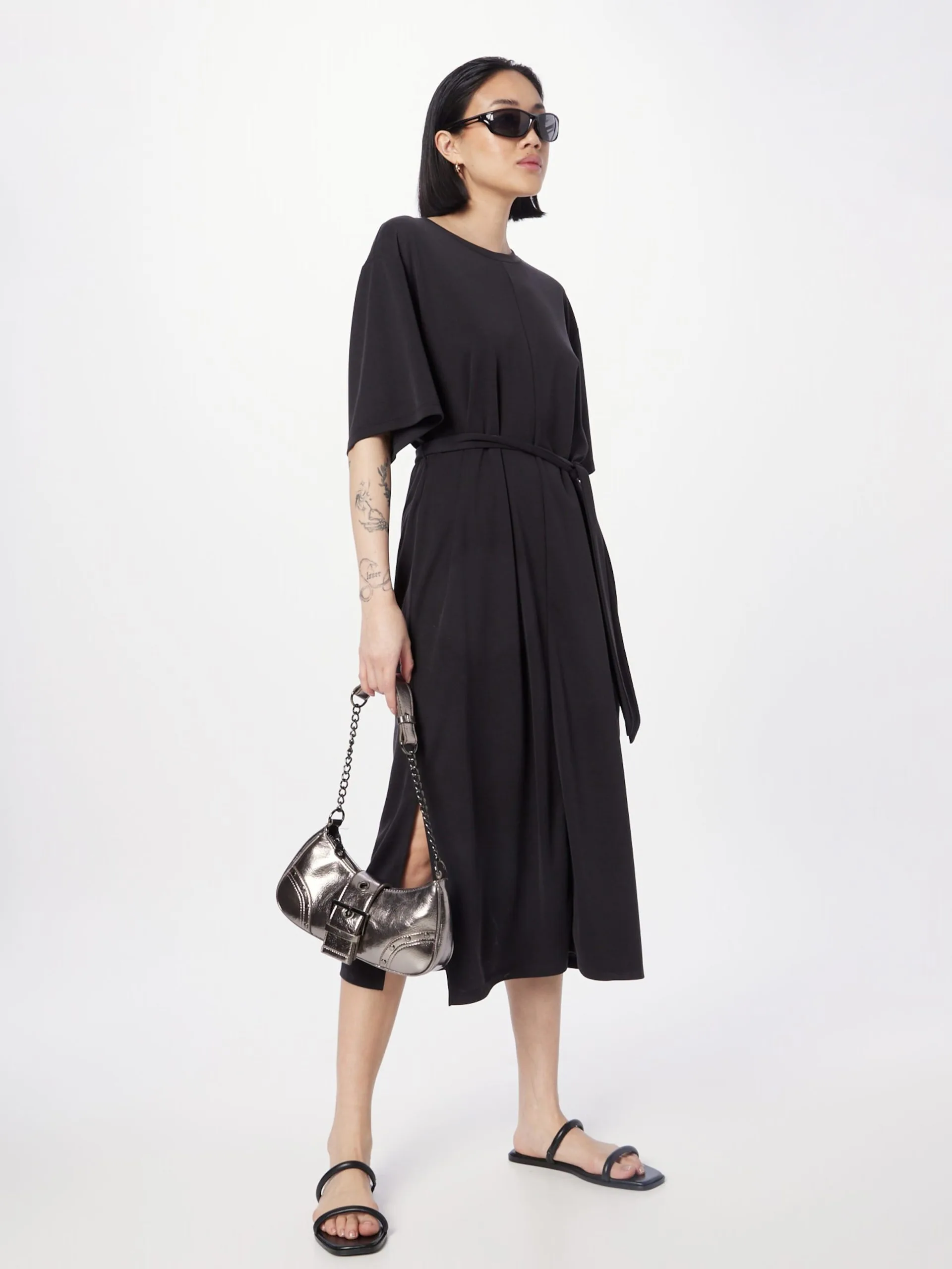 MOSS COPENHAGEN Maxi Jurken Jurk Deanie Lynette Dames Zwart 5 MOSS COPENHAGEN Maxi Jurken Jurk Deanie Lynette Dames Zwart - Afbeelding 5