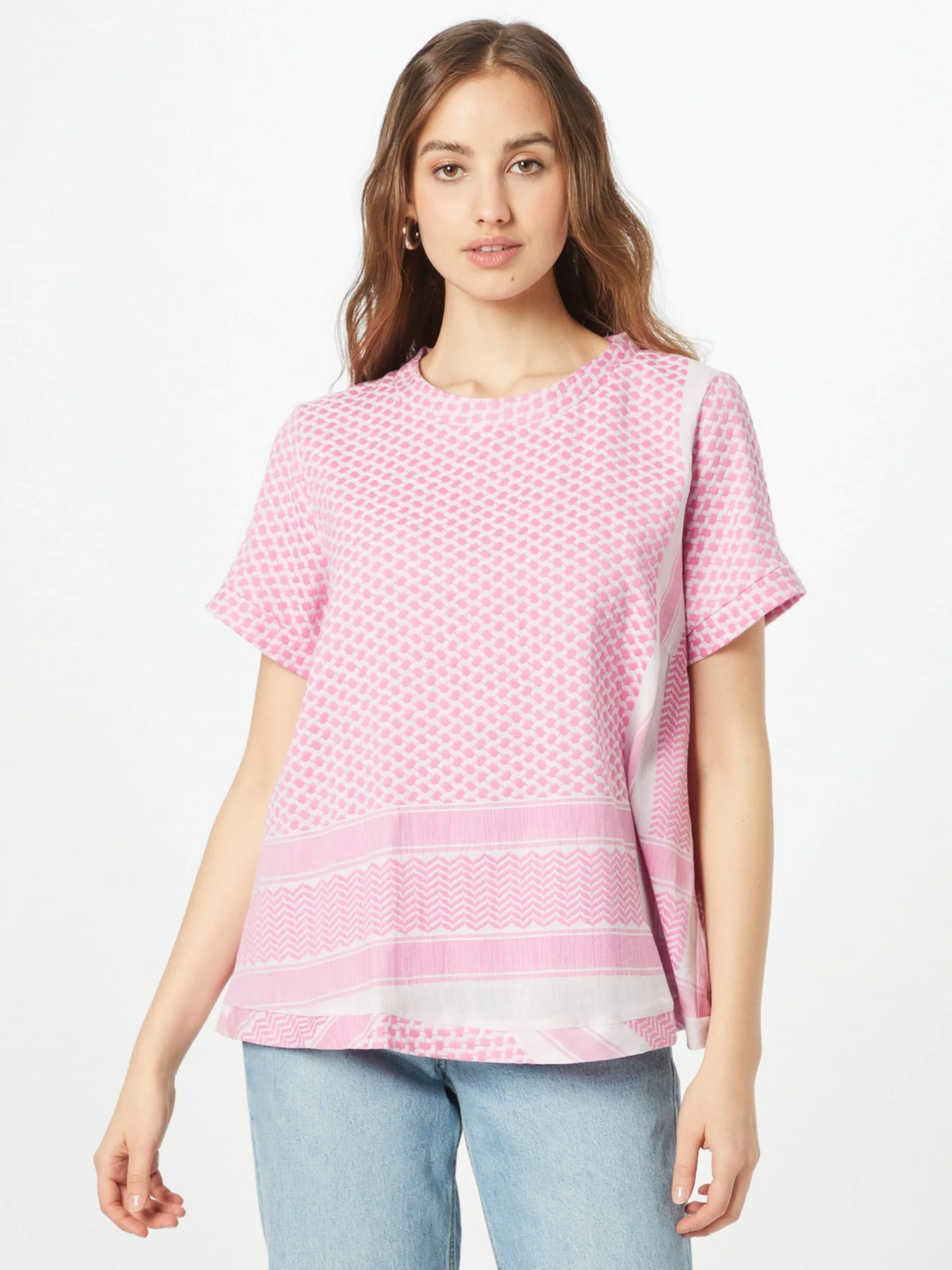 Blouses Met Korte Mouw Blouse Dames Lichtlila 3 Blouses Met Korte Mouw Blouse Dames Lichtlila - Afbeelding 3