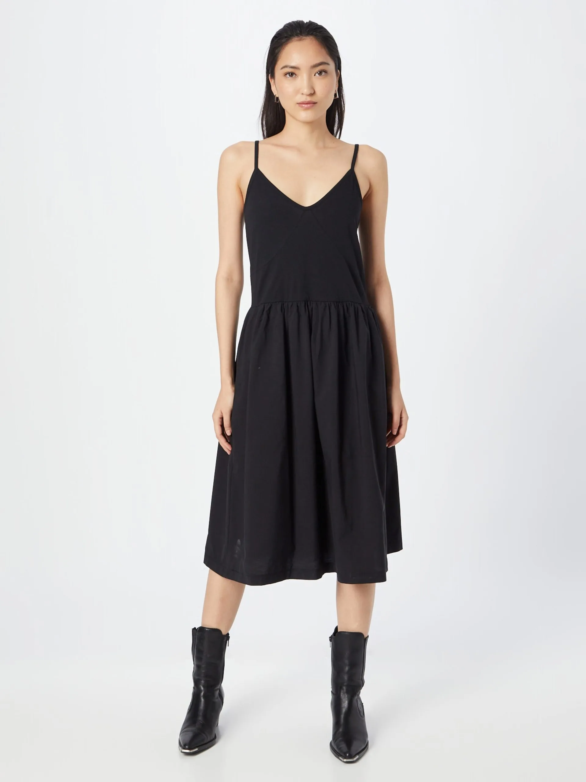 MOSS COPENHAGEN Midi Jurken Jurk Amaia Ledu Dames Zwart 3 MOSS COPENHAGEN Midi Jurken Jurk Amaia Ledu Dames Zwart - Afbeelding 3