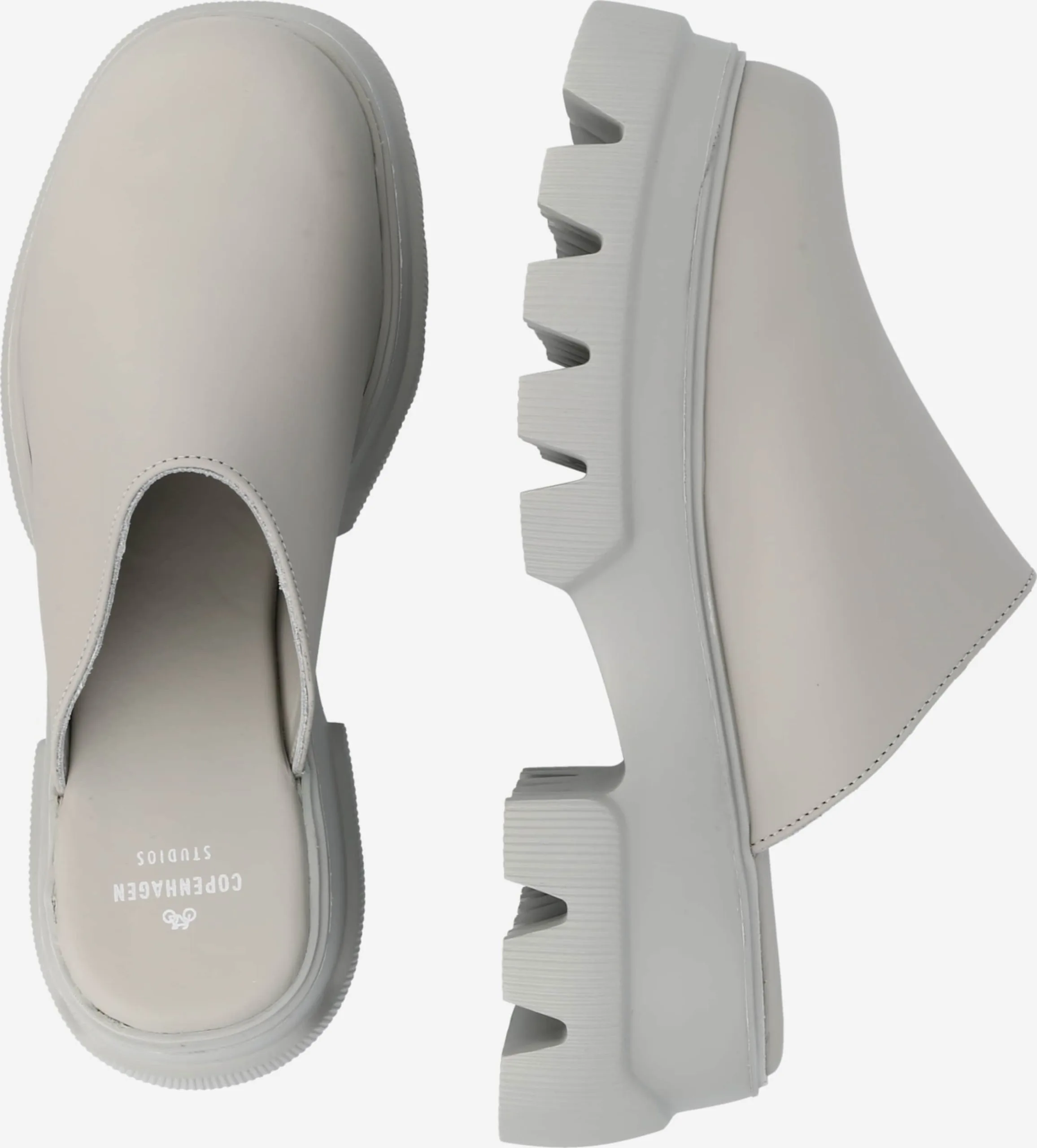 COPENHAGEN Plateau Sandalen Muiltjes Dames Lichtgrijs 2 COPENHAGEN Plateau Sandalen Muiltjes Dames Lichtgrijs - Afbeelding 2
