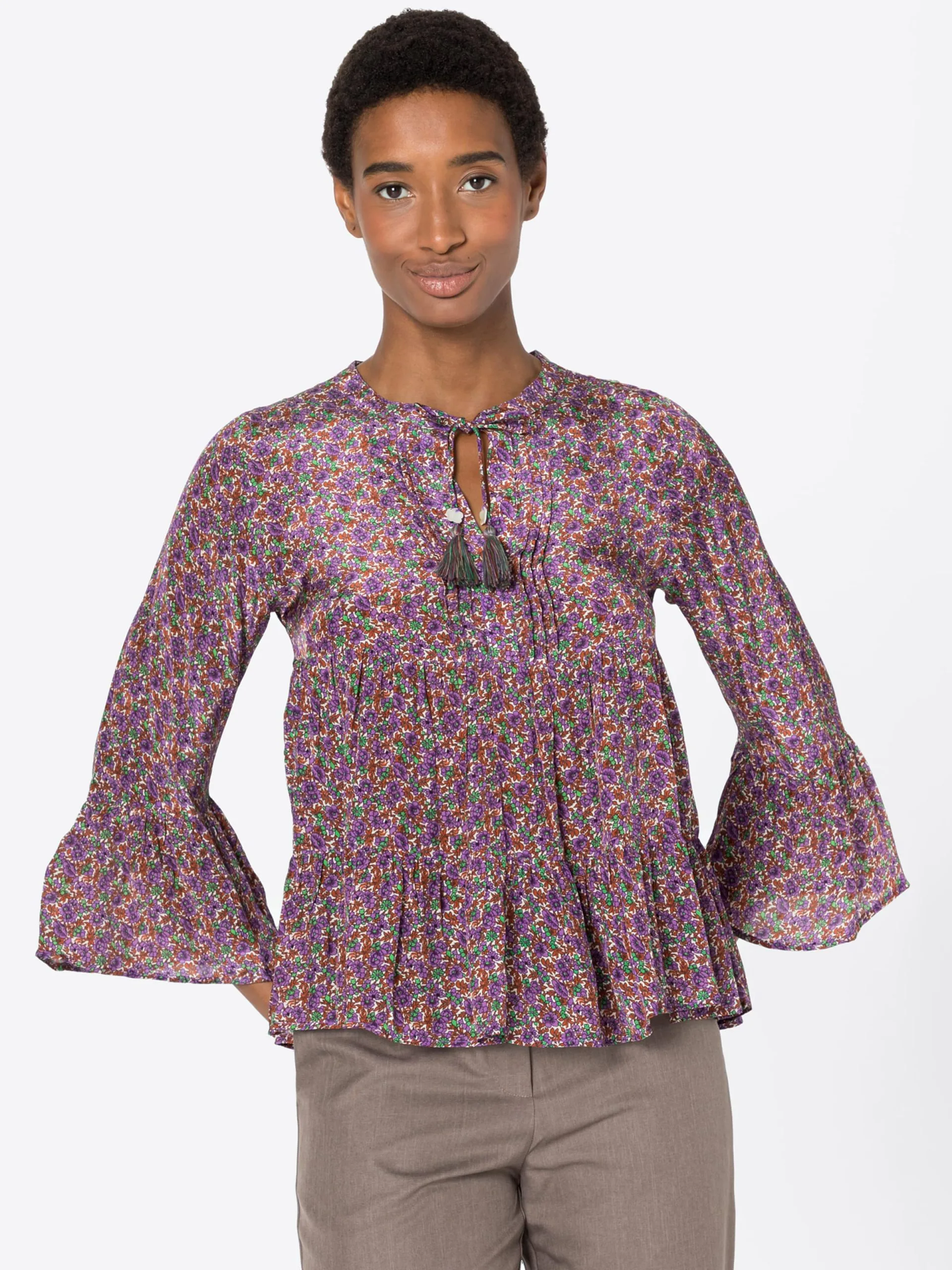 Blouses Met Korte Mouw Blouse Ivy Dames Lavendel 2 Blouses Met Korte Mouw Blouse Ivy Dames Lavendel - Afbeelding 2