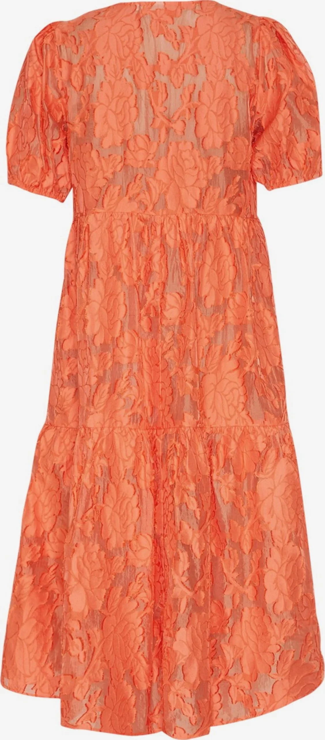 MOSS COPENHAGEN Midi Jurken Jurk Pave Dames Oranje 3 MOSS COPENHAGEN Midi Jurken Jurk Pave Dames Oranje - Afbeelding 3