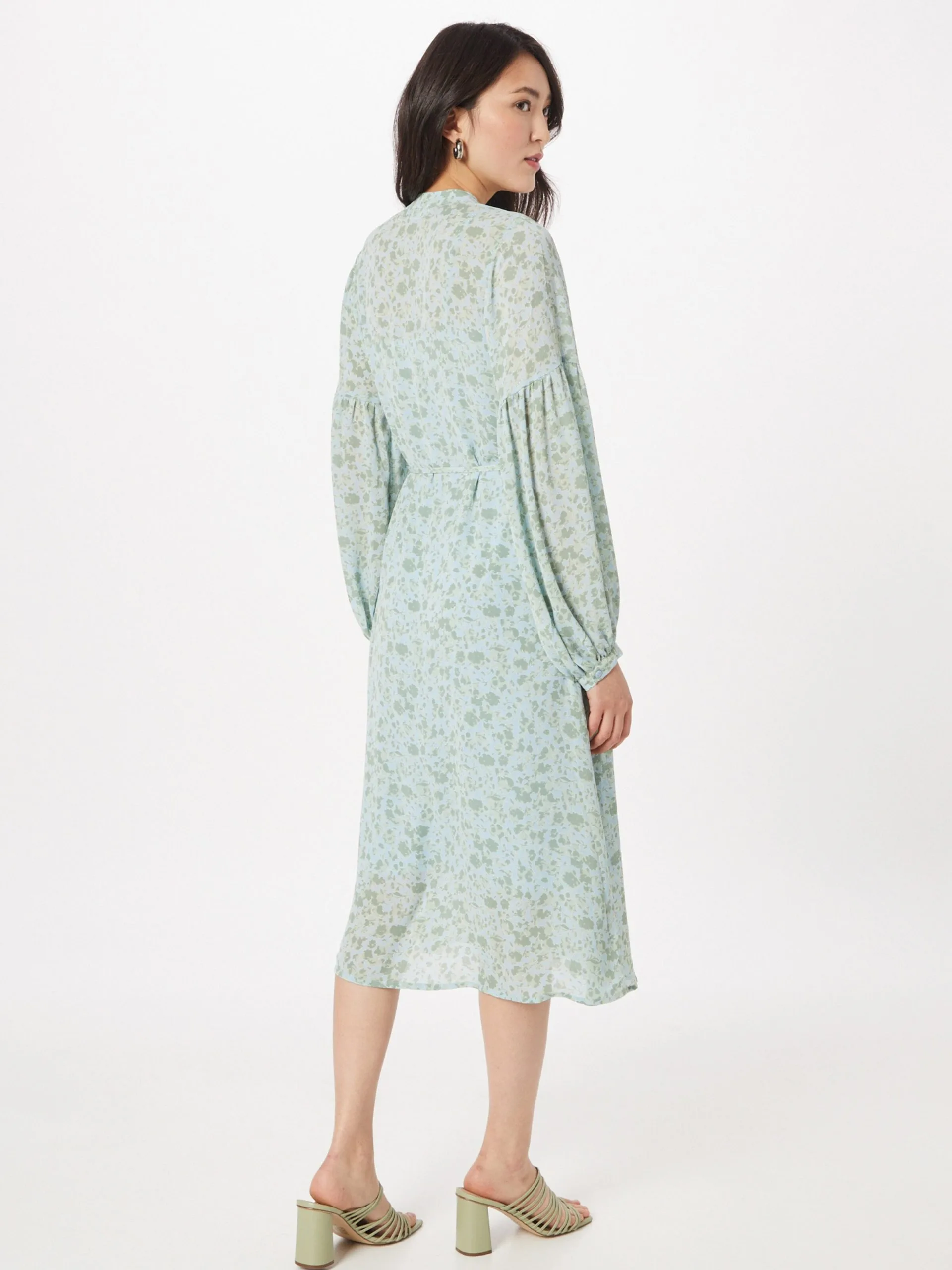 MOSS COPENHAGEN Blousejurken Blousejurk Jasia Rikkelie Dames Pastelgroen 4 MOSS COPENHAGEN Blousejurken Blousejurk Jasia Rikkelie Dames Pastelgroen - Afbeelding 4