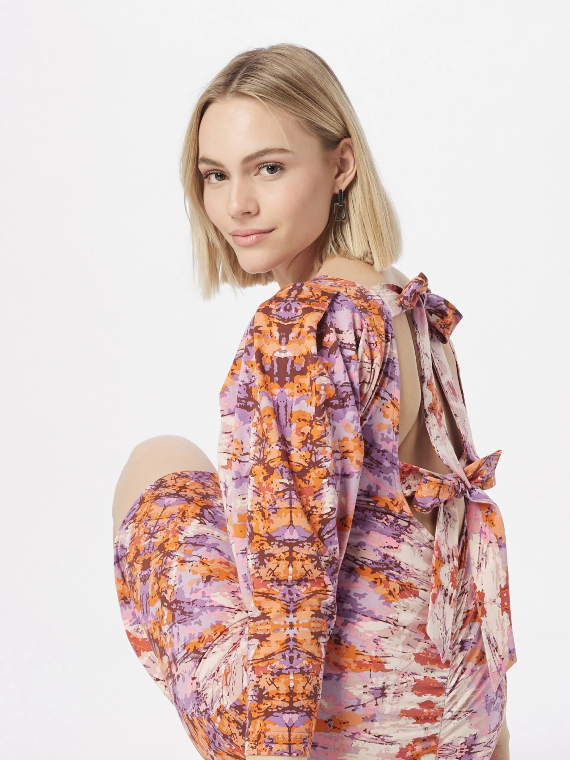 Mini Jurken Jurk Erica Dames Oranje 2 Mini Jurken Jurk Erica Dames Oranje - Afbeelding 2