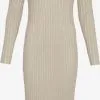 MOSS COPENHAGEN Gebreide Jurken Gebreide Jurk Kicka Dames Donkerbeige