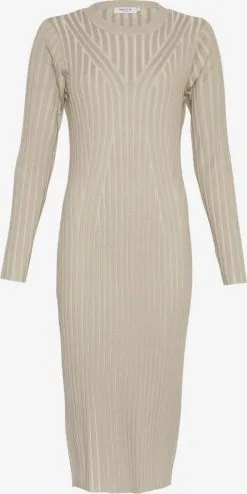 MOSS COPENHAGEN Gebreide Jurken Gebreide Jurk Kicka Dames Donkerbeige