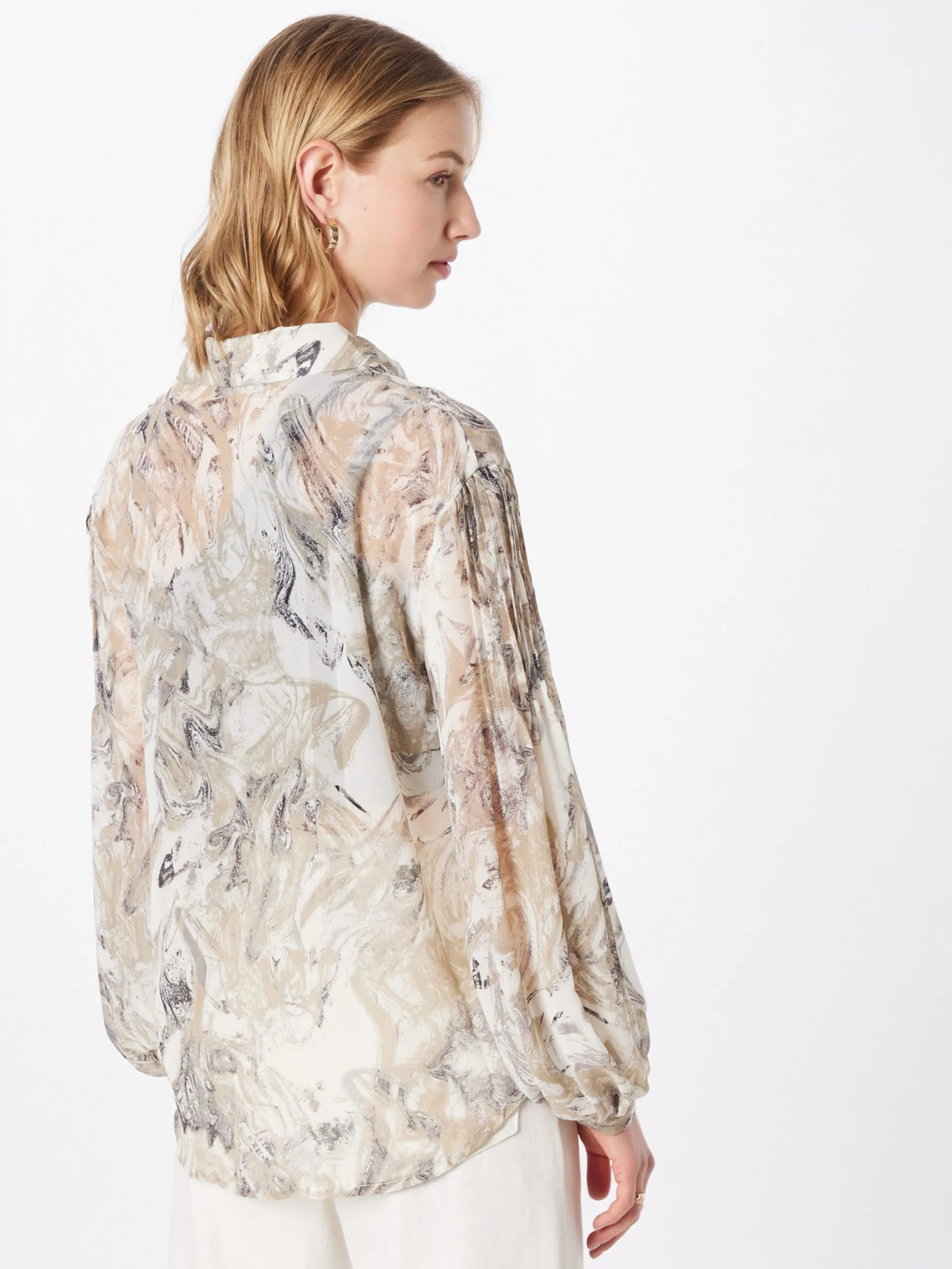 MOSS COPENHAGEN Overhemden Blouse Kabrina Dames Beige / Lichtbeige 4 MOSS COPENHAGEN Overhemden Blouse Kabrina Dames Beige / Lichtbeige - Afbeelding 4