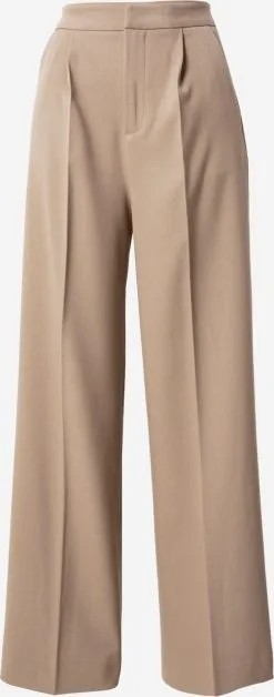 Palazzo Broeken Wide Leg Pantalon Dames Taupe